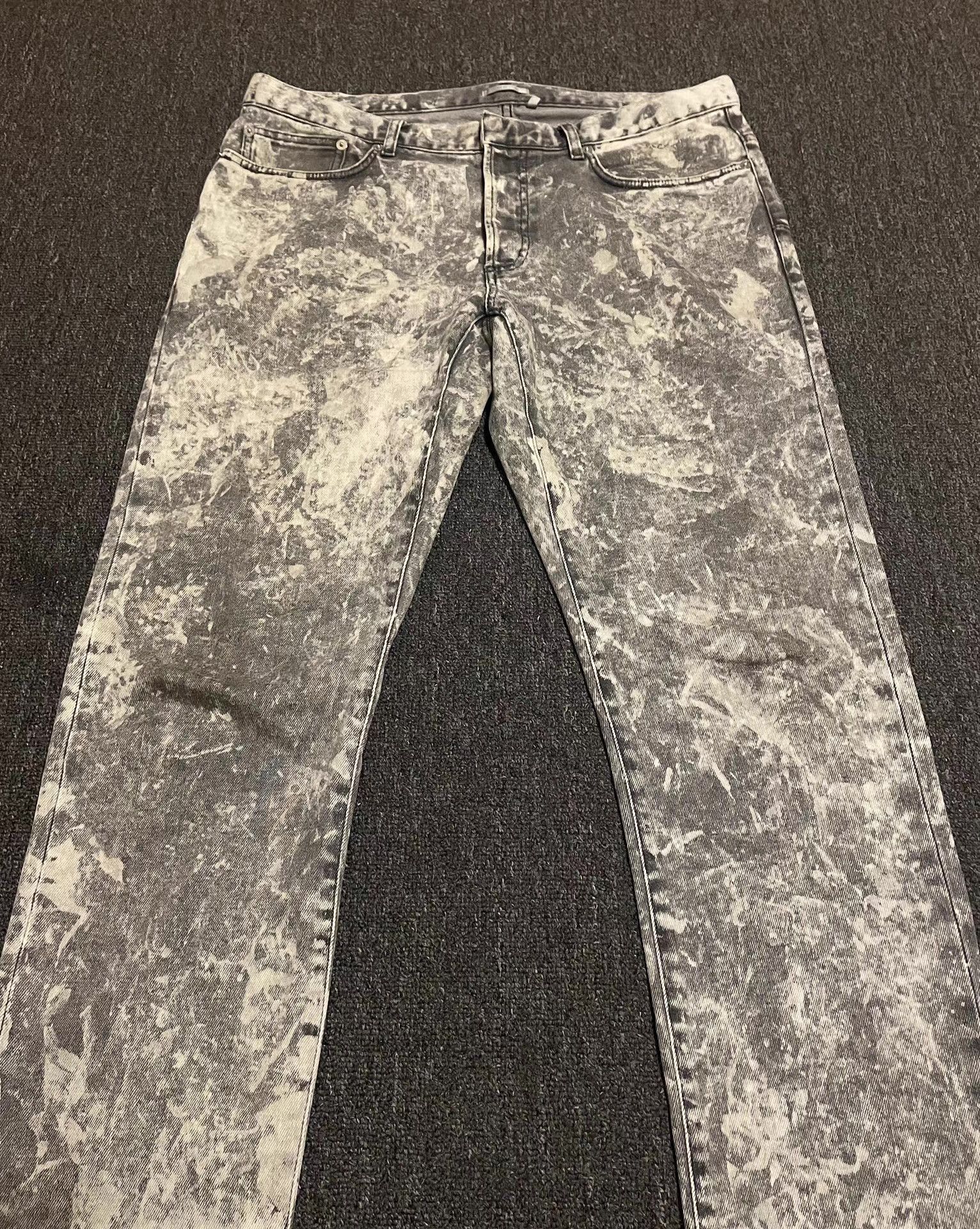 Dior Gray Distressed Denim Jeans Size 34 Size US 34 / EU 50 - 2 Thumbnail