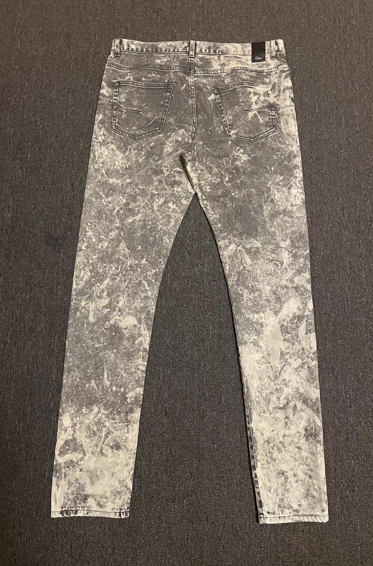 Dior Gray Distressed Denim Jeans Size 34 Size US 34 / EU 50 - 4 Thumbnail