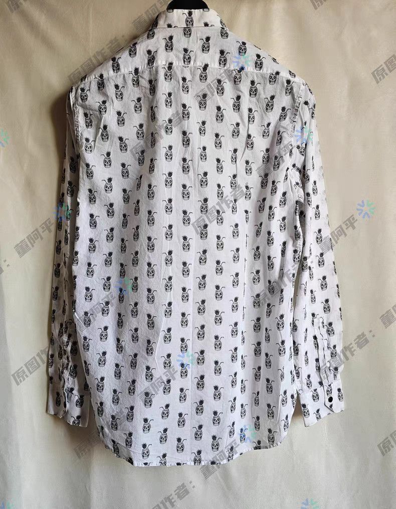 Saint Laurent Paris Multi-Patterned Long Sleeve Button-Up Shirt Size US L / EU 52-54 / 3 - 4 Thumbnail