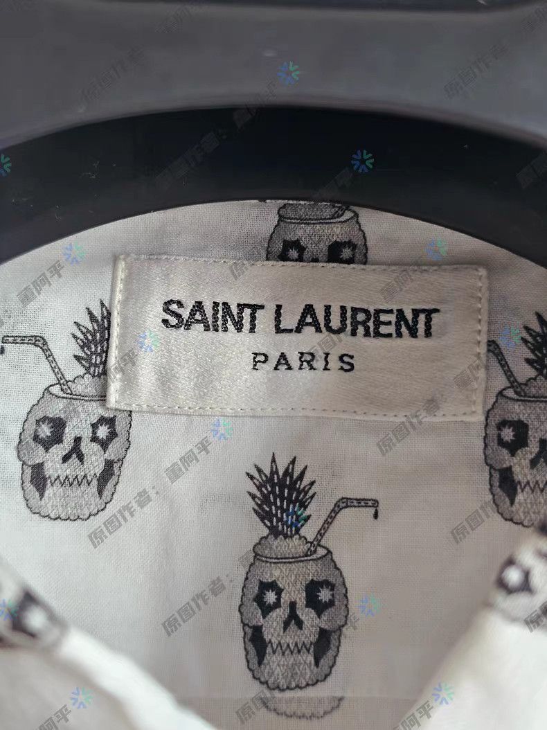 Saint Laurent Paris Multi-Patterned Long Sleeve Button-Up Shirt Size US L / EU 52-54 / 3 - 6 Thumbnail
