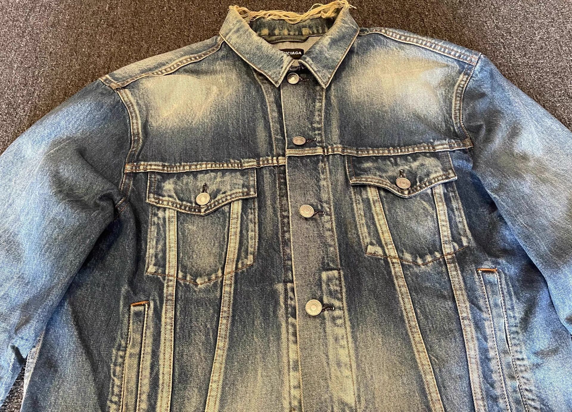 Balenciaga Blue Denim Jacket - Size L Size US L / EU 52-54 / 3 - 3 Thumbnail