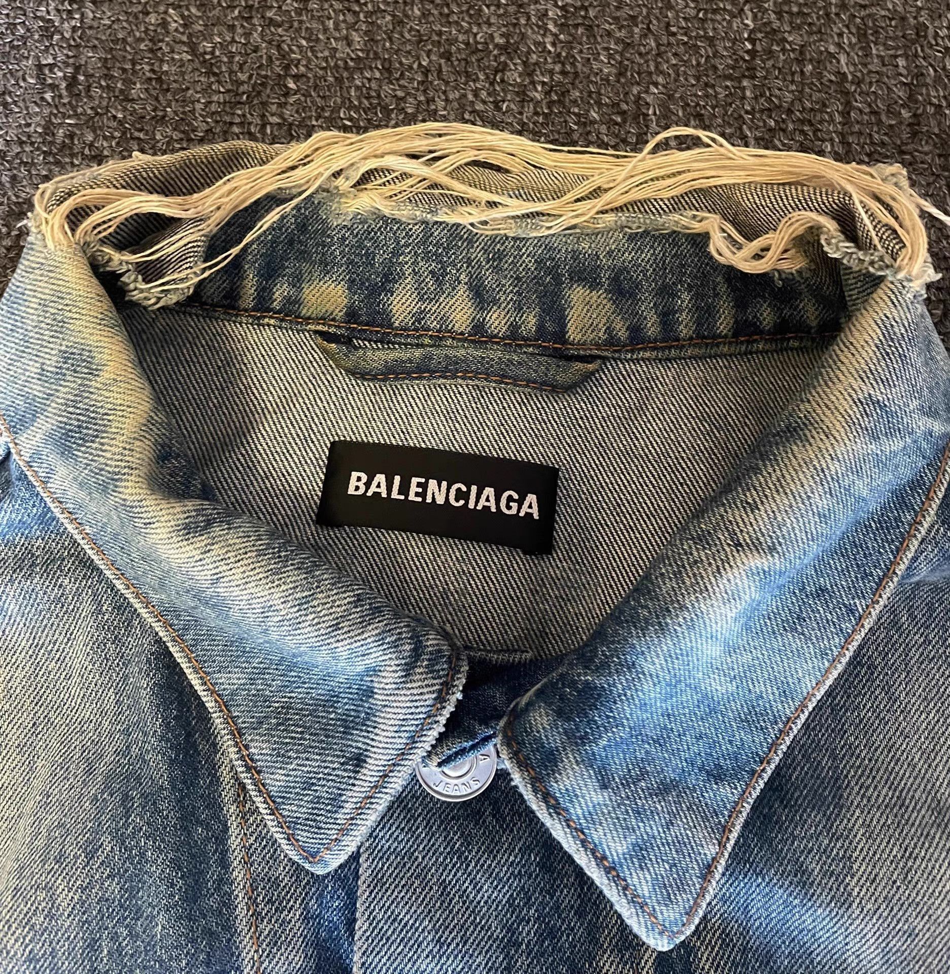 Balenciaga Blue Denim Jacket - Size L Size US L / EU 52-54 / 3 - 4 Thumbnail