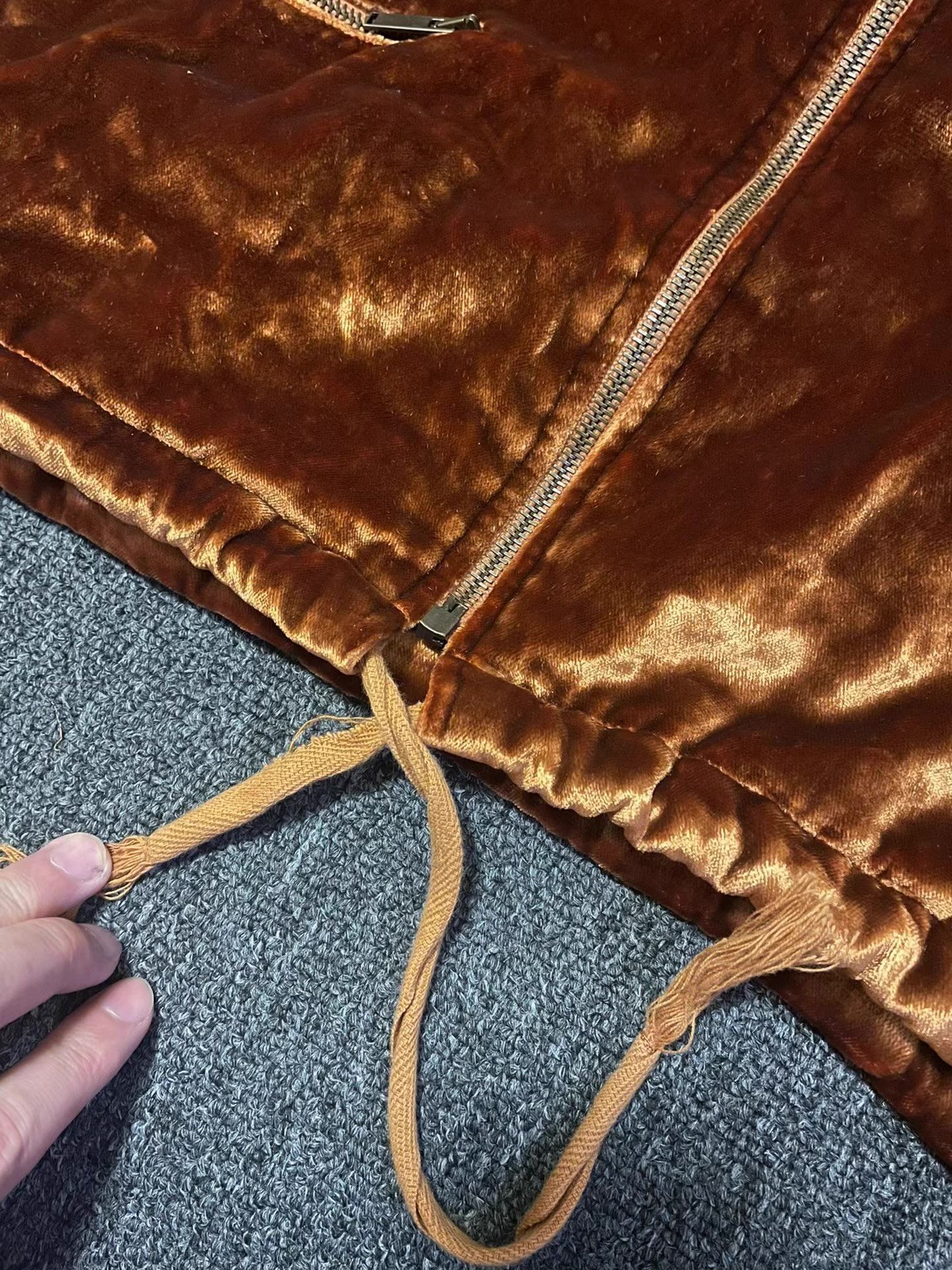 Saint Laurent Paris Brown Velvet Bomber Jacket - Size S Size US S / EU 44-46 / 1 - 3 Thumbnail