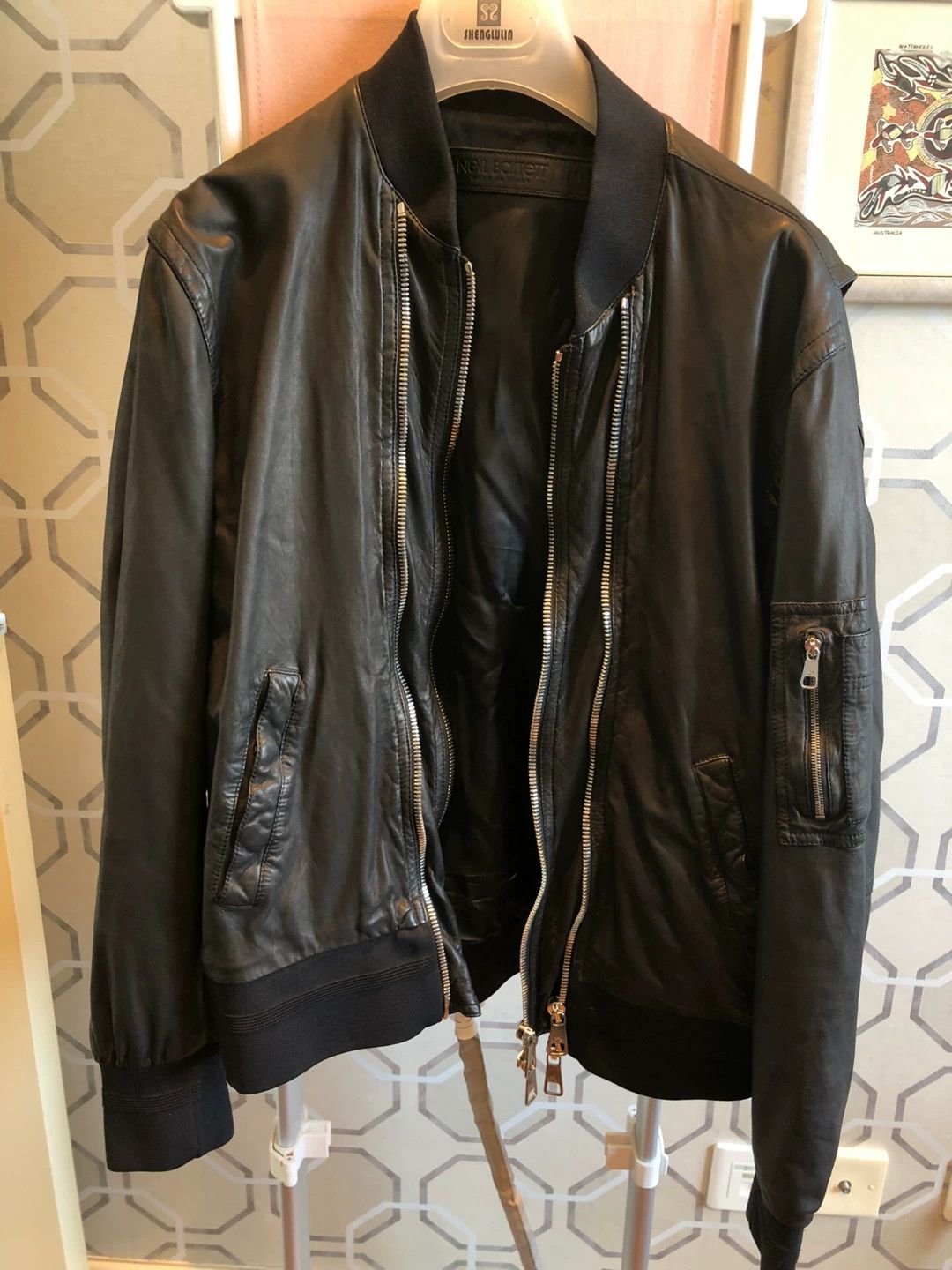Neil Barrett Neil Barrett Sheepskin Pilot Leather Jacket Size US M / EU 48-50 / 2 - 2 Thumbnail