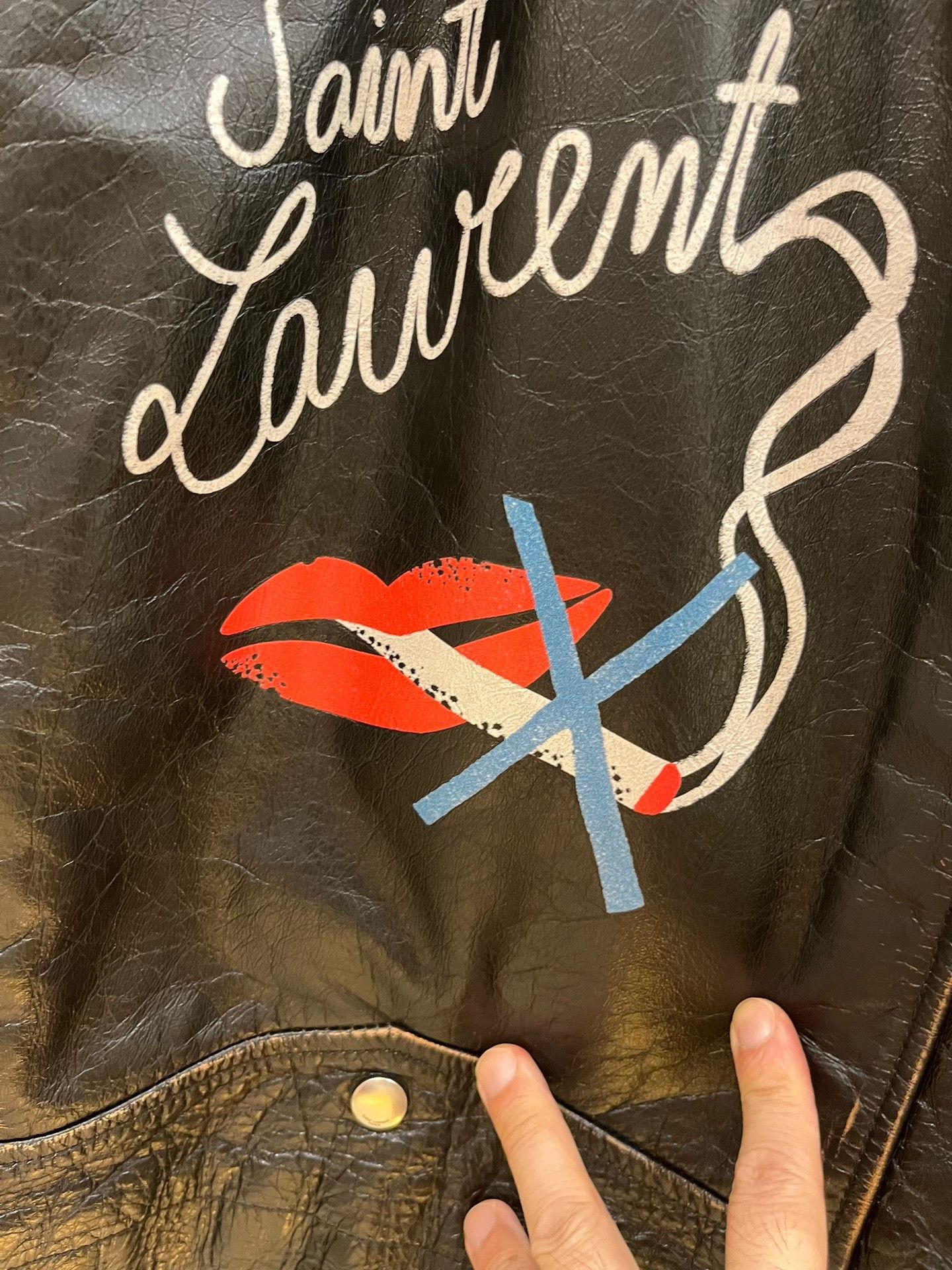 Yves Saint Laurent Saint Laurent NoSmoking Vintage Biker Jacket Size US S / EU 44-46 / 1 - 6 Thumbnail
