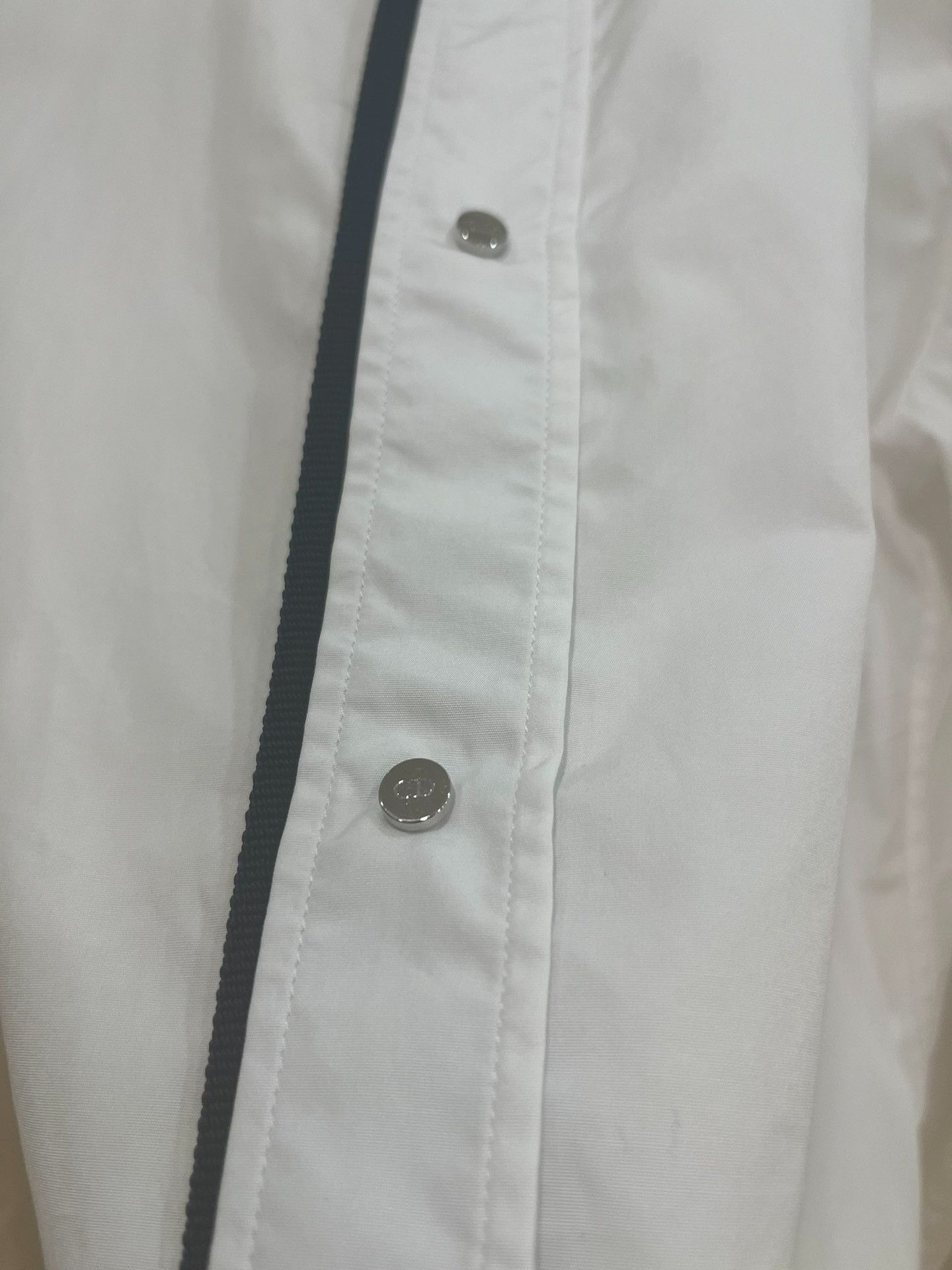Dior Dior White Metal Button Shirt Size US M / EU 48-50 / 2 - 7 Thumbnail