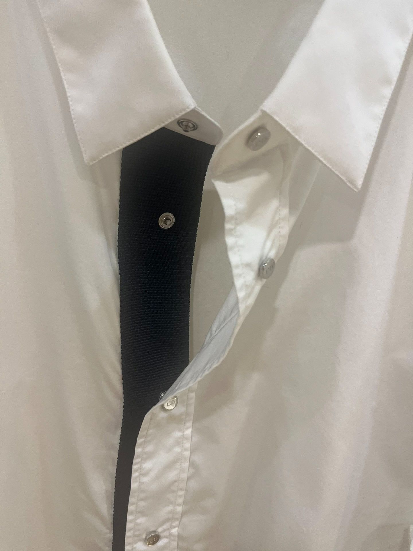 Dior Dior White Metal Button Shirt Size US M / EU 48-50 / 2 - 2 Thumbnail