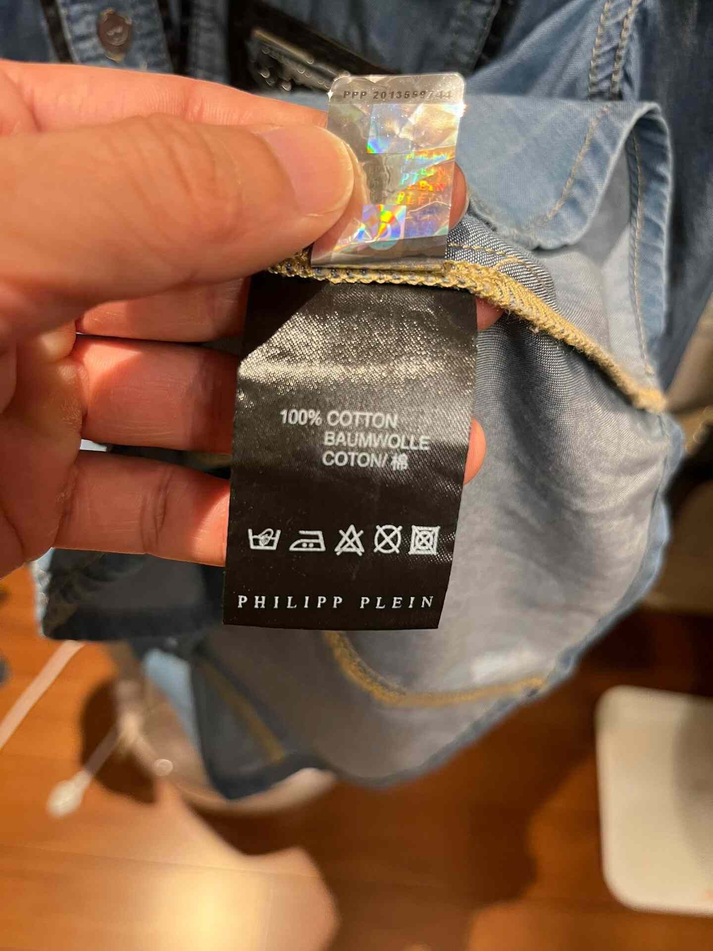 Philipp Plein Philipp Plein Light Blue Skull Denim Shirt Size US M / EU 48-50 / 2 - 7 Thumbnail
