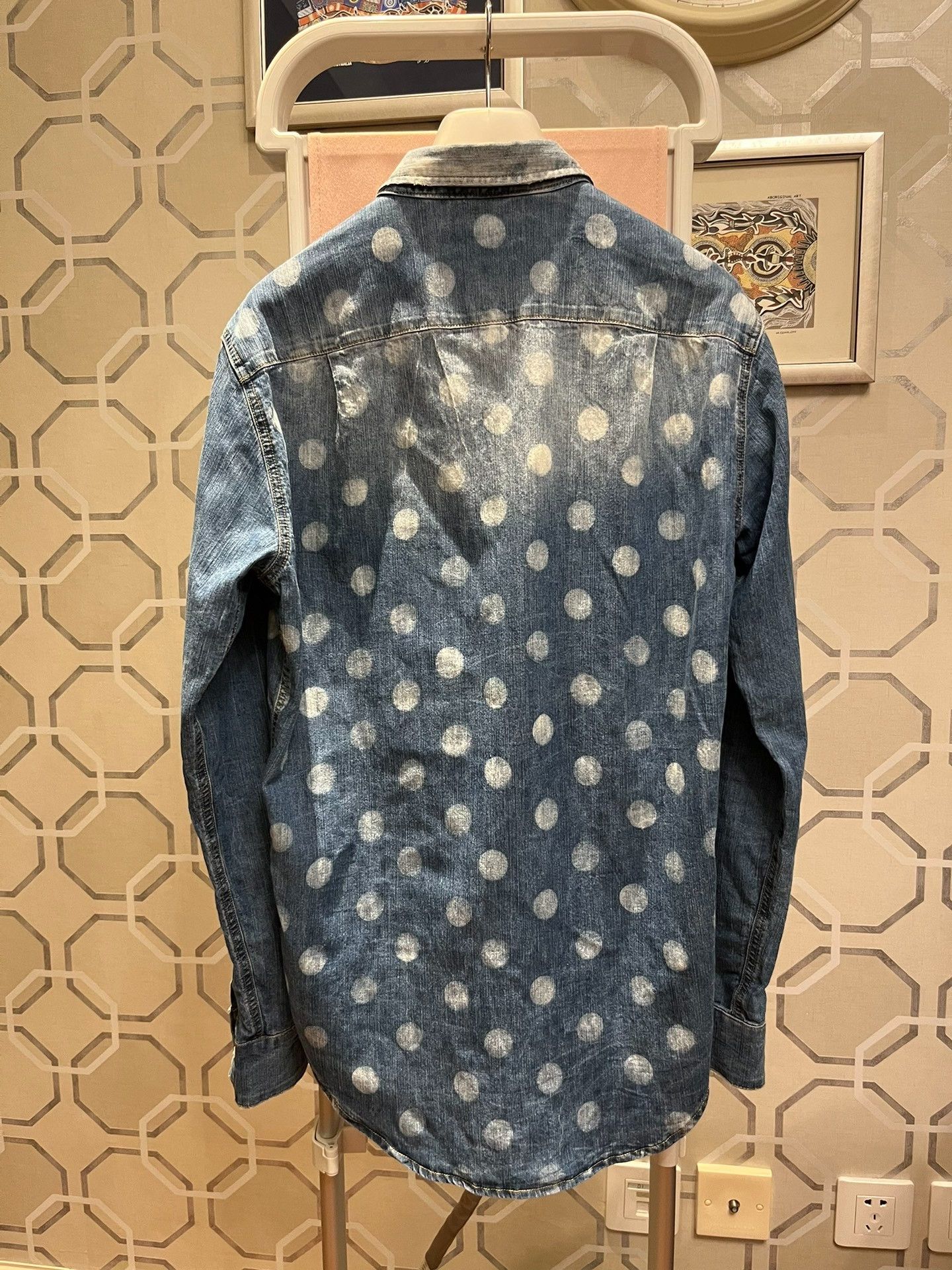 MSGM MSGM Polka Dot Denim Shirt Size US XXS / EU 40 - 7 Thumbnail