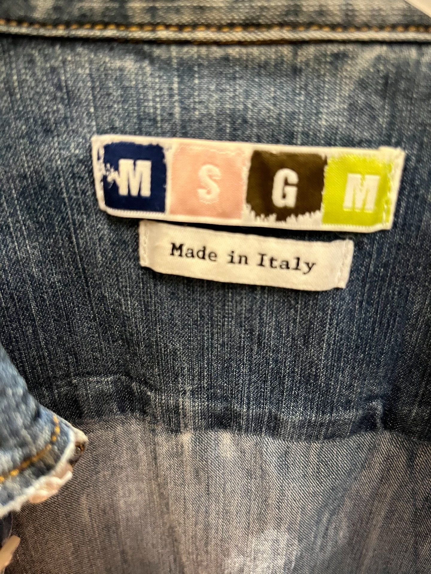 MSGM MSGM Polka Dot Denim Shirt Size US XXS / EU 40 - 2 Thumbnail