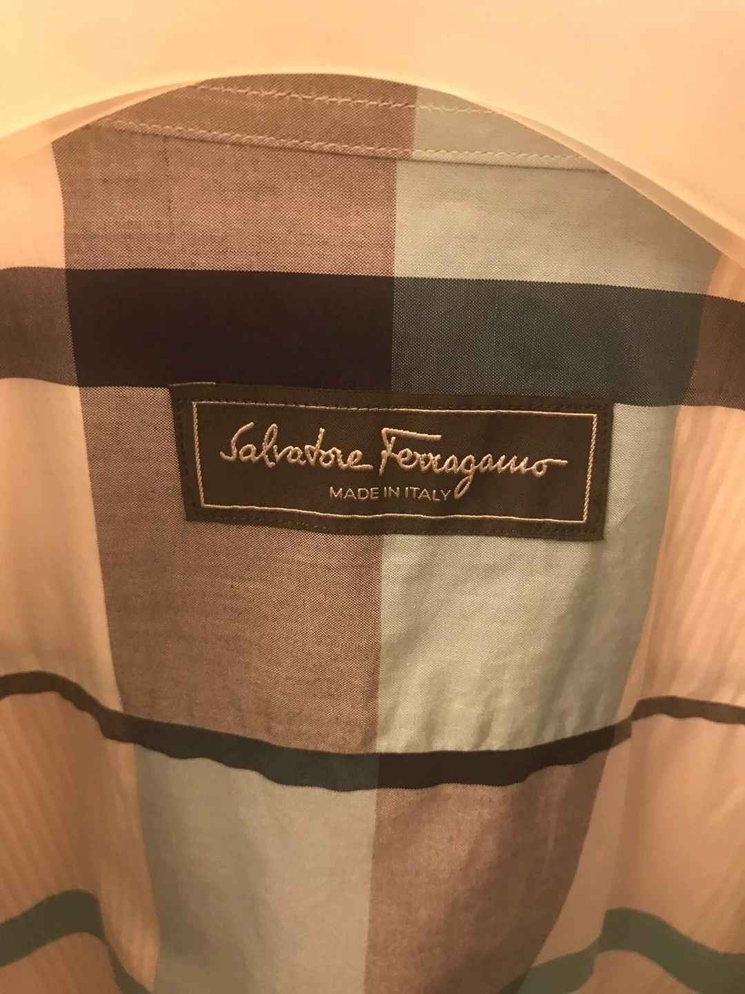 Salvatore Ferragamo Salvatore Ferragamo Fitted Check Shirt Size US S / EU 44-46 / 1 - 7 Thumbnail