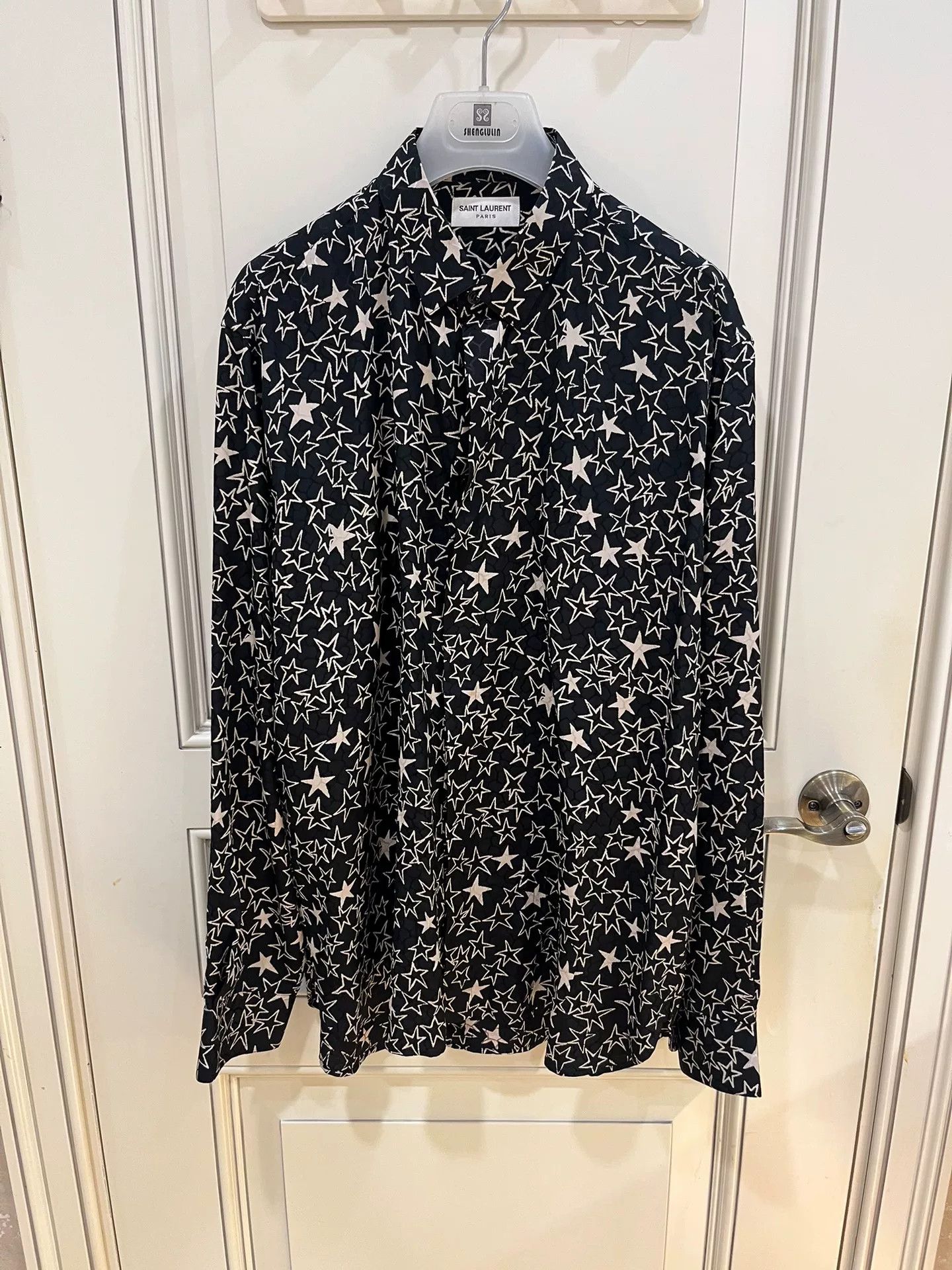 Saint Laurent Paris Saint Laurent Silk Star Print Shirt Size US XS / EU 42 / 0 - 2 Thumbnail