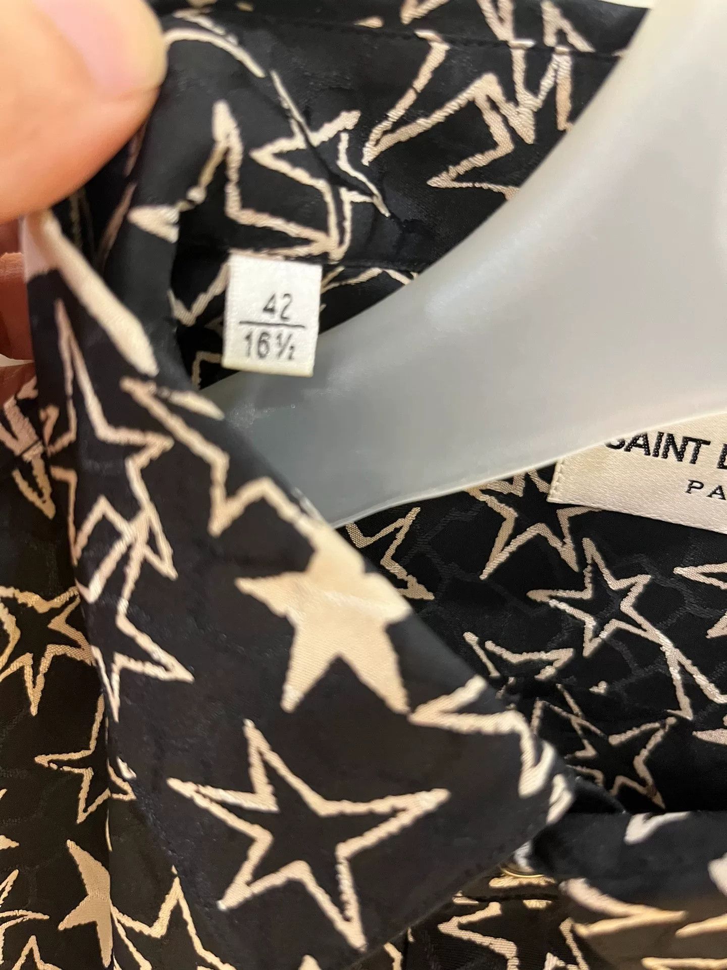 Saint Laurent Paris Saint Laurent Silk Star Print Shirt Size US XS / EU 42 / 0 - 4 Thumbnail