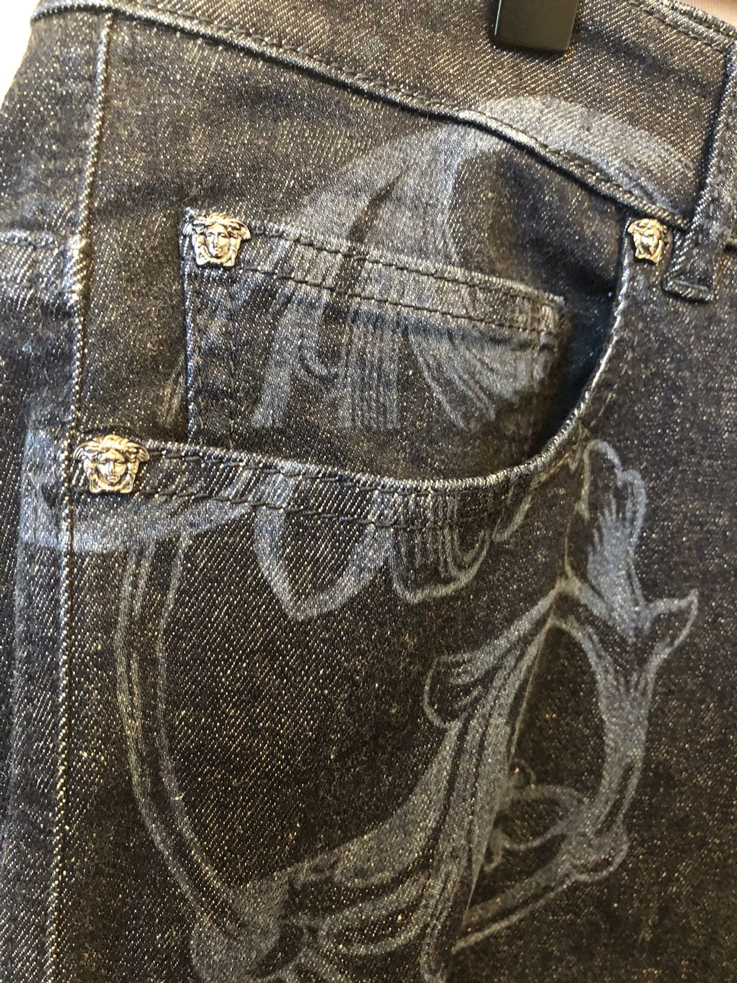 Versace Versace Baroque Print Denim Jeans Size US 30 / EU 46 - 4 Thumbnail