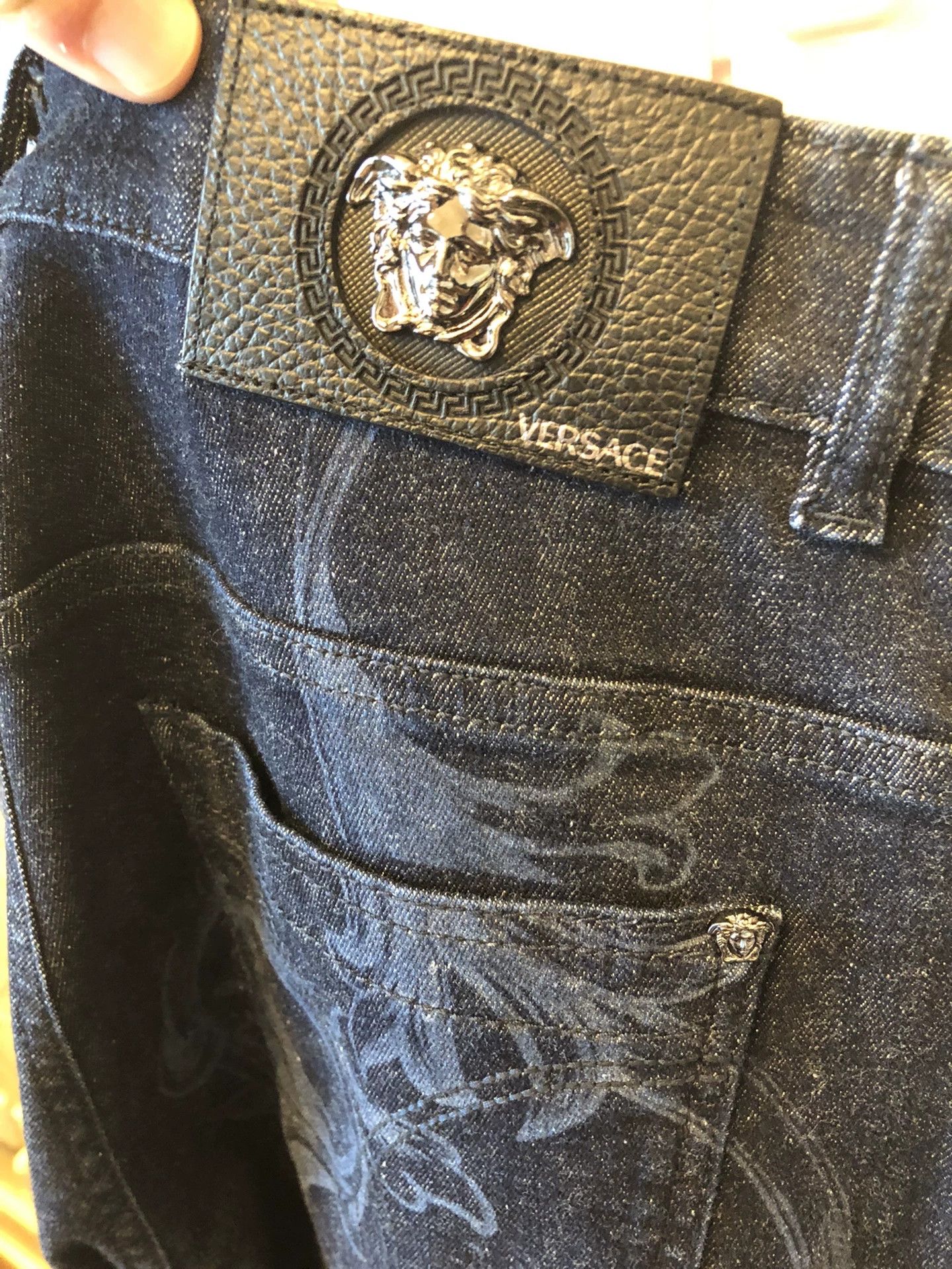 Versace Versace Baroque Print Denim Jeans Size US 30 / EU 46 - 8 Thumbnail