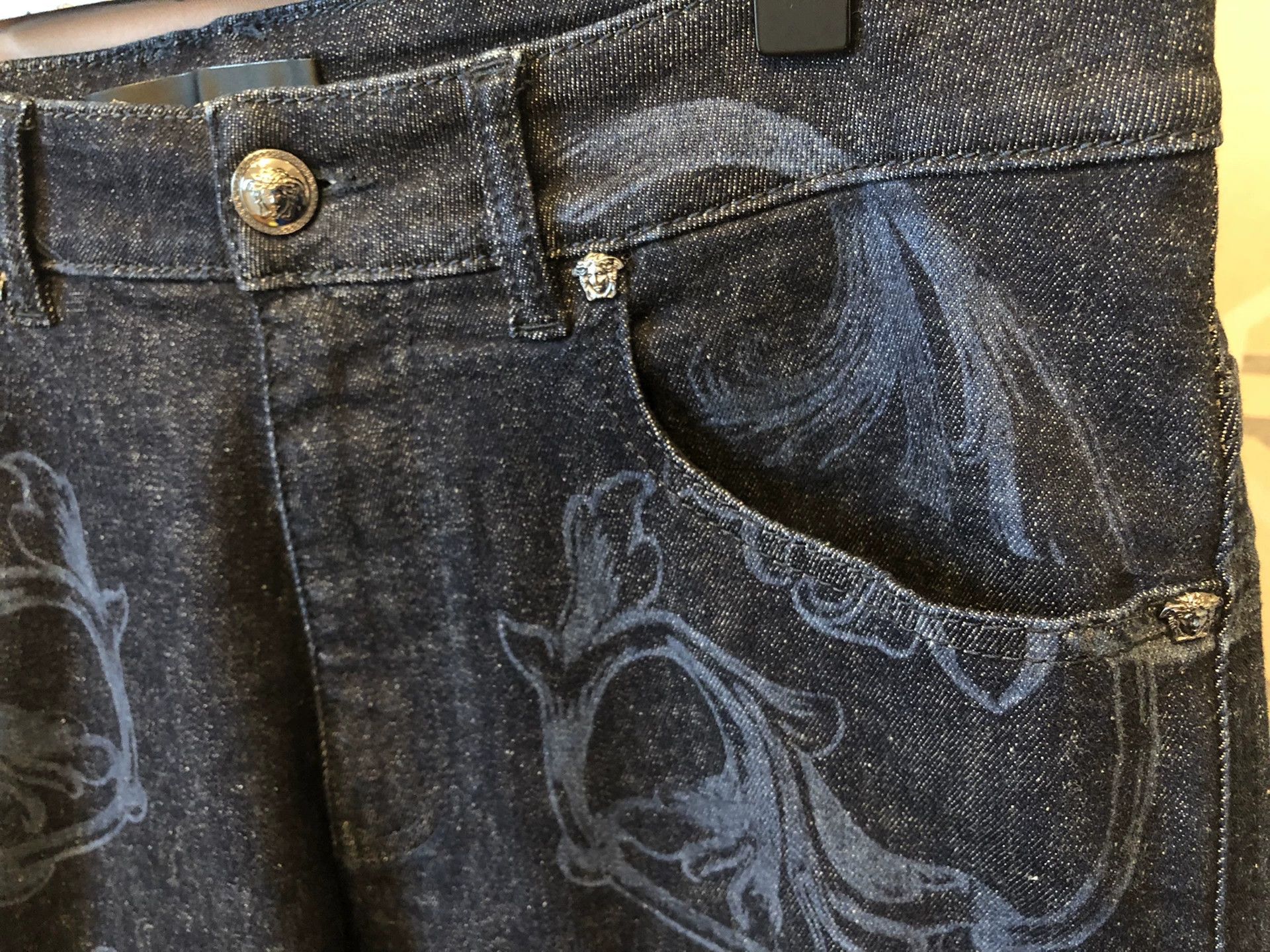 Versace Versace Baroque Print Denim Jeans Size US 30 / EU 46 - 2 Thumbnail