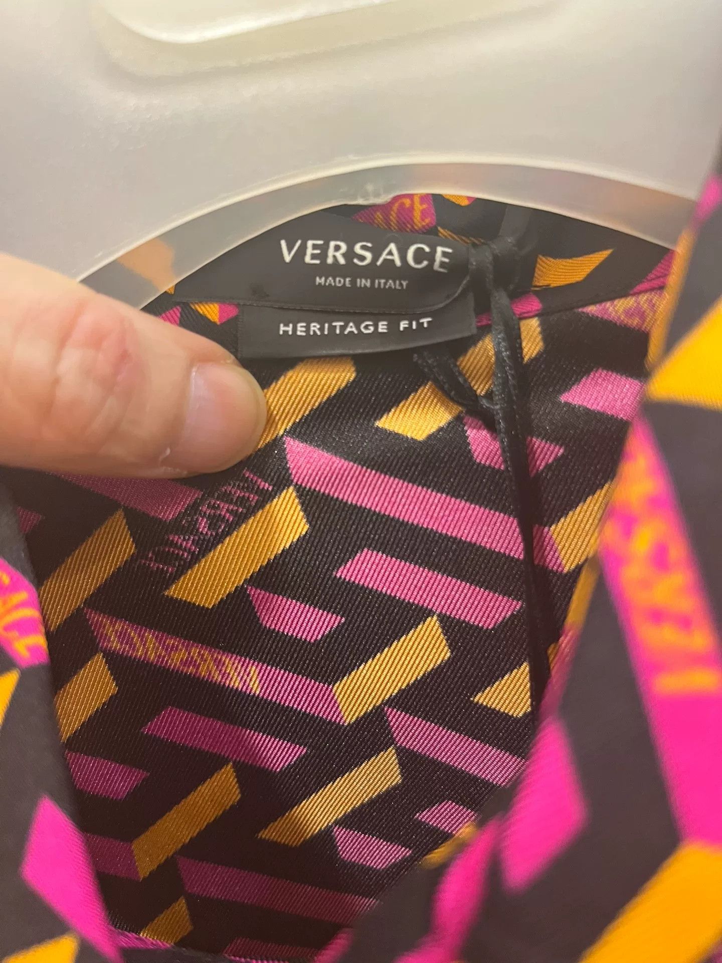 Versace Versace La Greca Print Silk Shirt Size US S / EU 44-46 / 1 - 6 Thumbnail