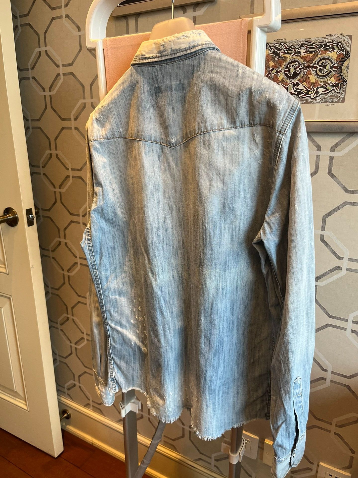 Dsquared2 Dsquared2 D2 Washed Distressed Denim Shirt Size US S / EU 44-46 / 1 - 5 Thumbnail