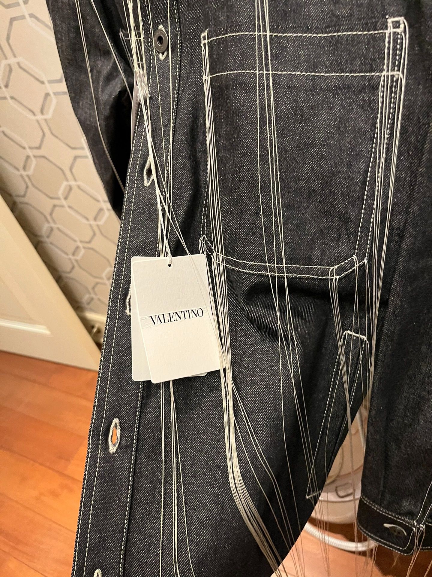 Valentino Valentino Denim Tassel Shirt Jacket Size US S / EU 44-46 / 1 - 8 Thumbnail