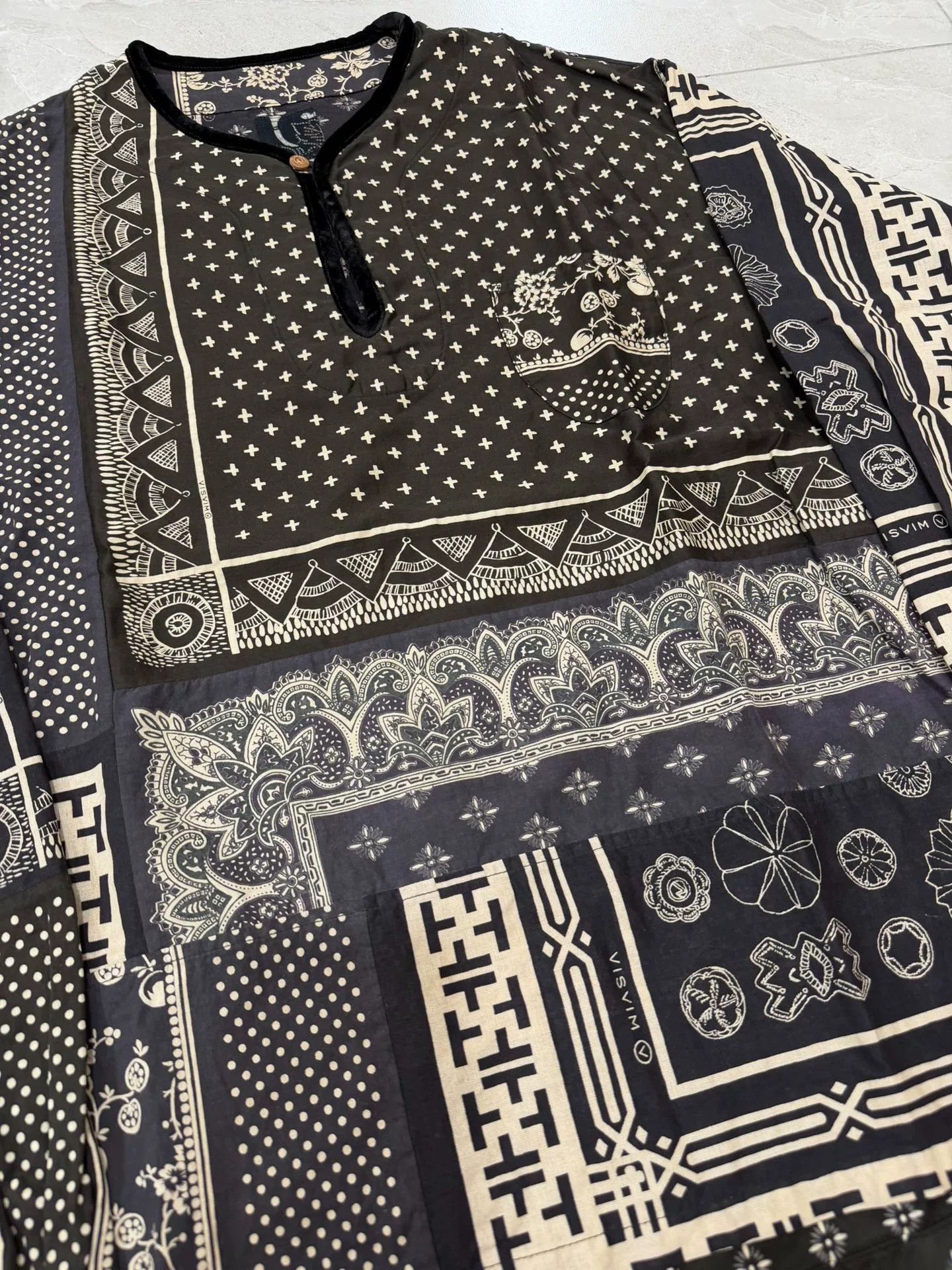 Visvim VISVIM 19SS ICT TUNIC P.O. Black Paisley Size US M / EU 48-50 / 2 - 4 Thumbnail