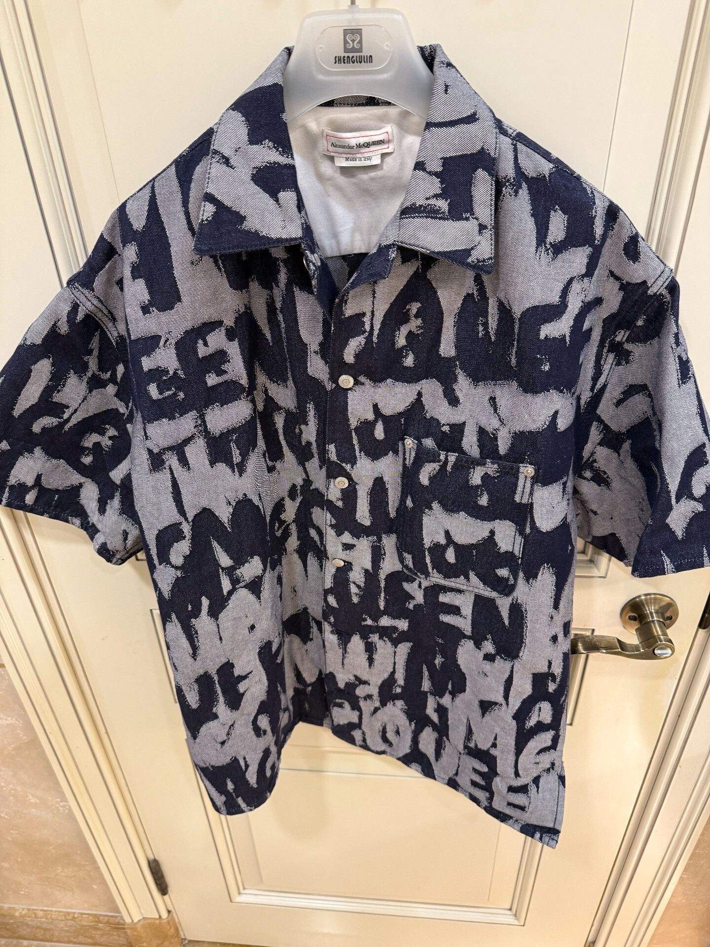 Alexander McQueen Alexander McQueen Denim Graffiti Shirt & Shorts Size US M / EU 48-50 / 2 - 2 Thumbnail