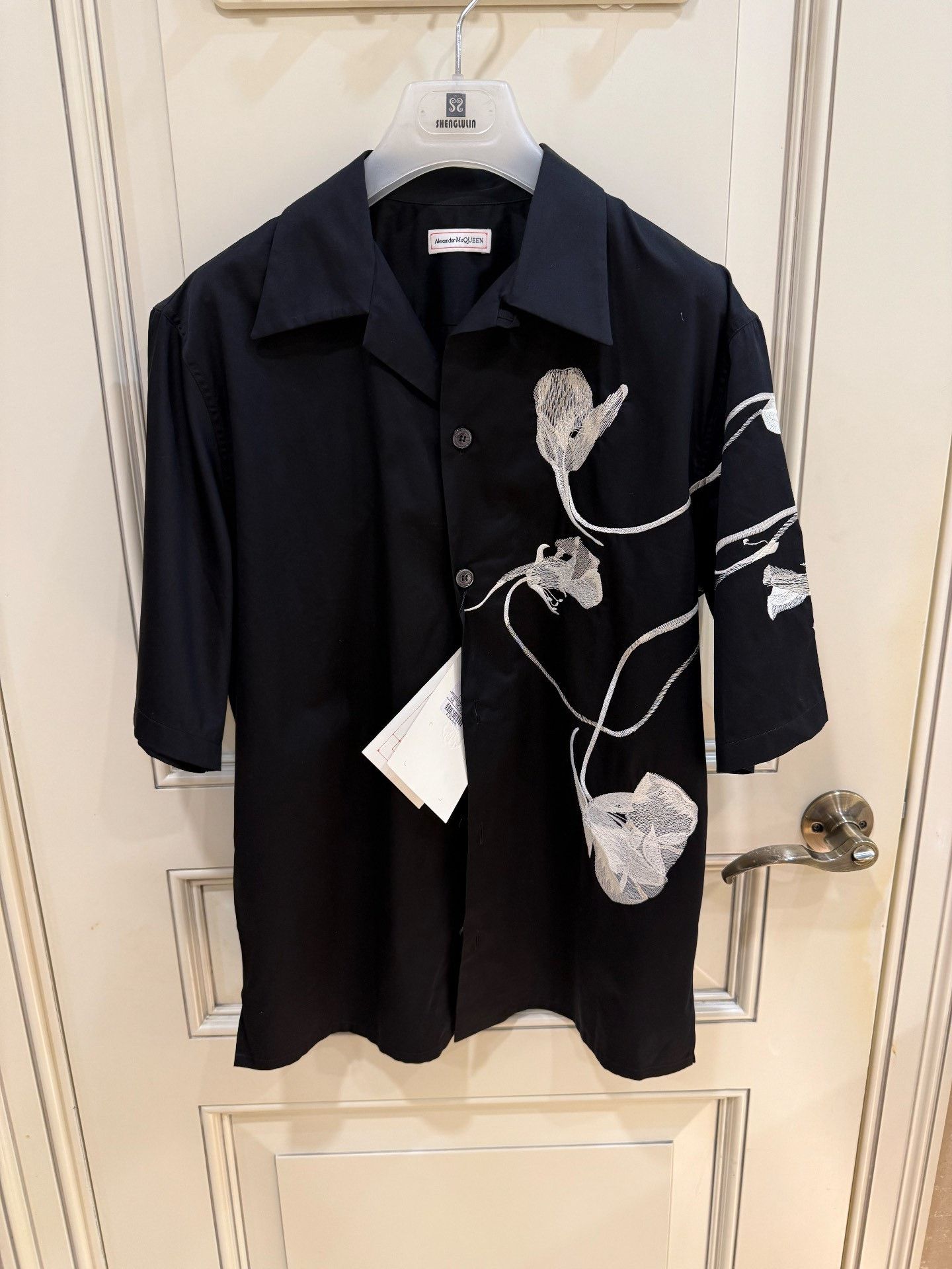 Alexander McQueen Alexander McQueen Floral Embroidery Cotton Shirt Size US M / EU 48-50 / 2 - 2 Thumbnail