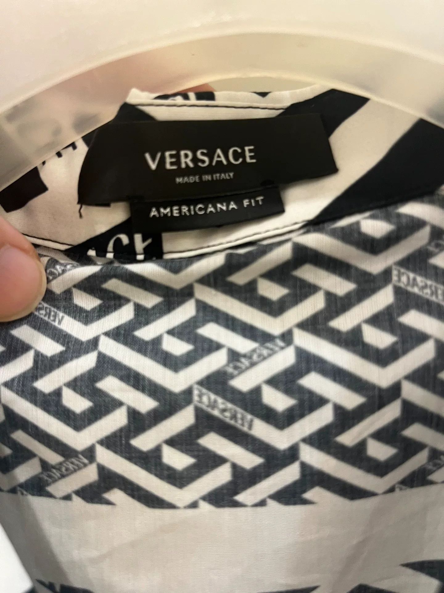 Versace Versace Greca Print Classic Shirt Size US S / EU 44-46 / 1 - 6 Thumbnail