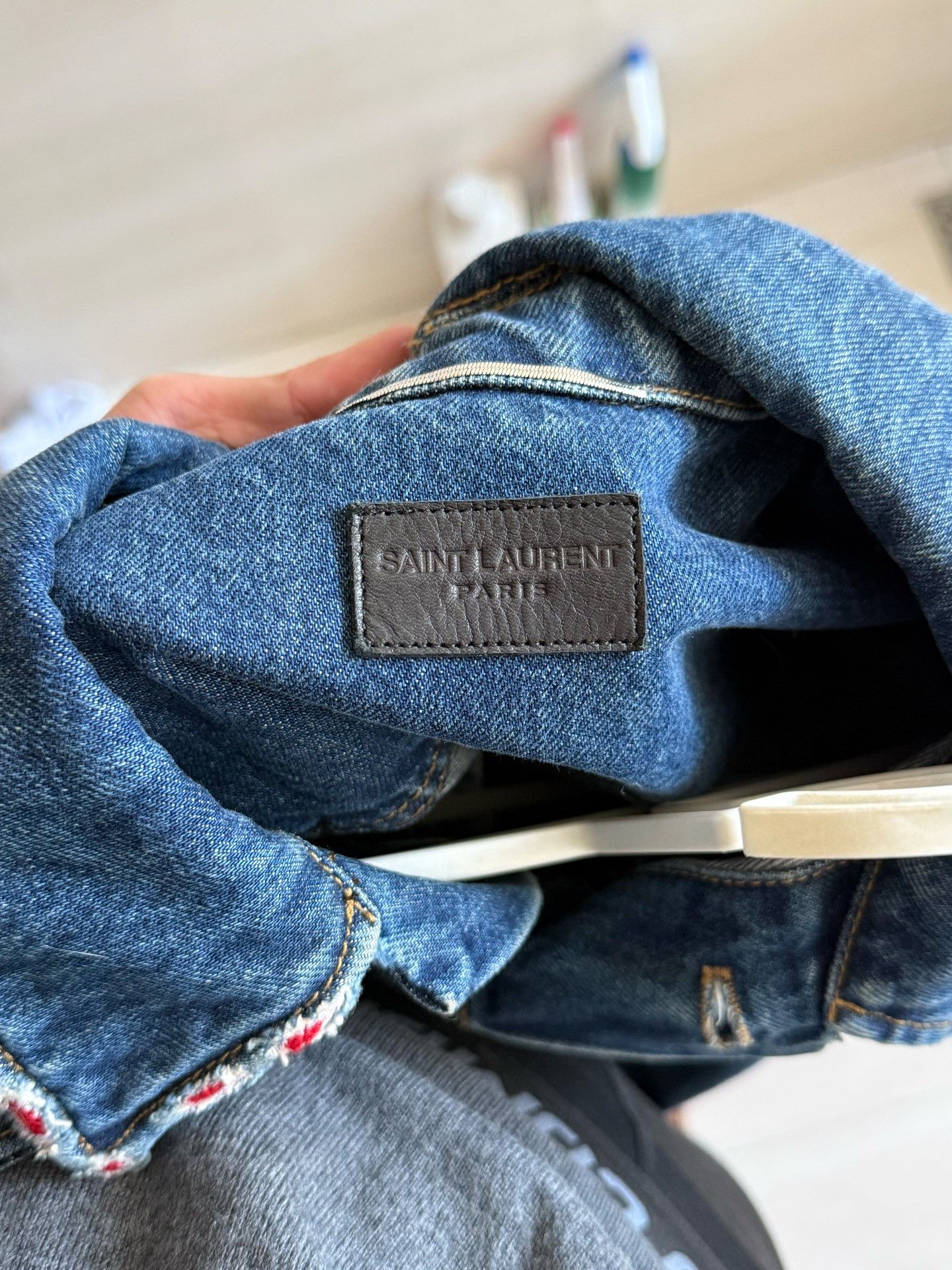 Saint Laurent Paris Saint Laurent Blue Denim Jacket Size US M / EU 48-50 / 2 - 4 Thumbnail