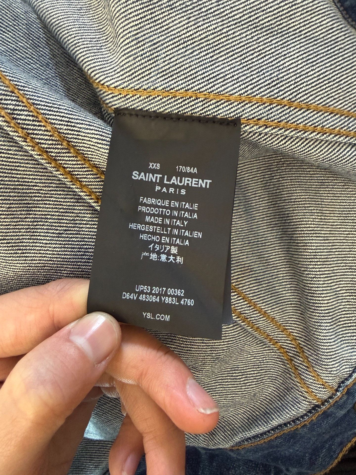 Saint Laurent Paris Saint Laurent Blue Denim Jacket Size US M / EU 48-50 / 2 - 5 Thumbnail