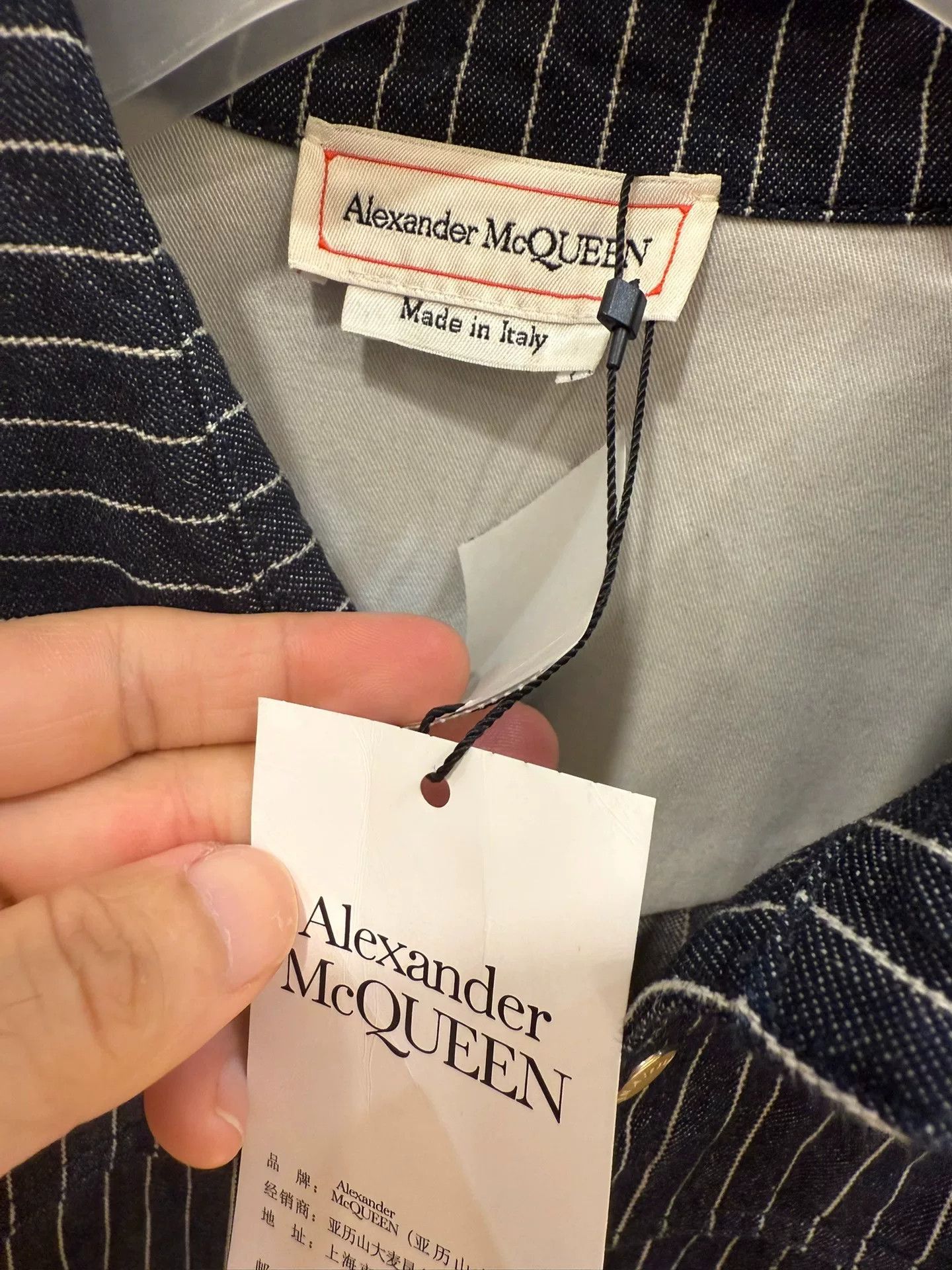 Alexander McQueen Alexander McQueen Striped Denim Shirt Jacket Size US M / EU 48-50 / 2 - 3 Thumbnail