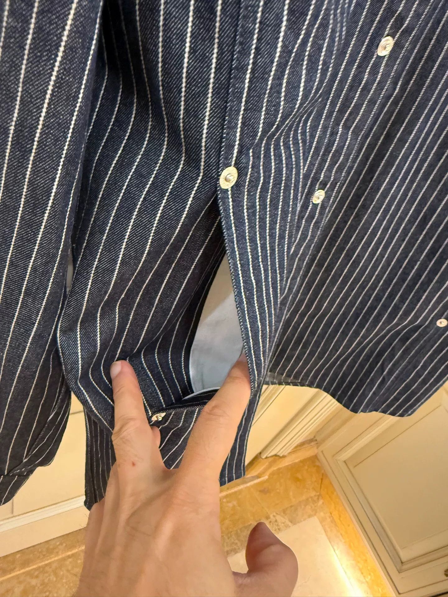 Alexander McQueen Alexander McQueen Striped Denim Shirt Jacket Size US M / EU 48-50 / 2 - 6 Thumbnail