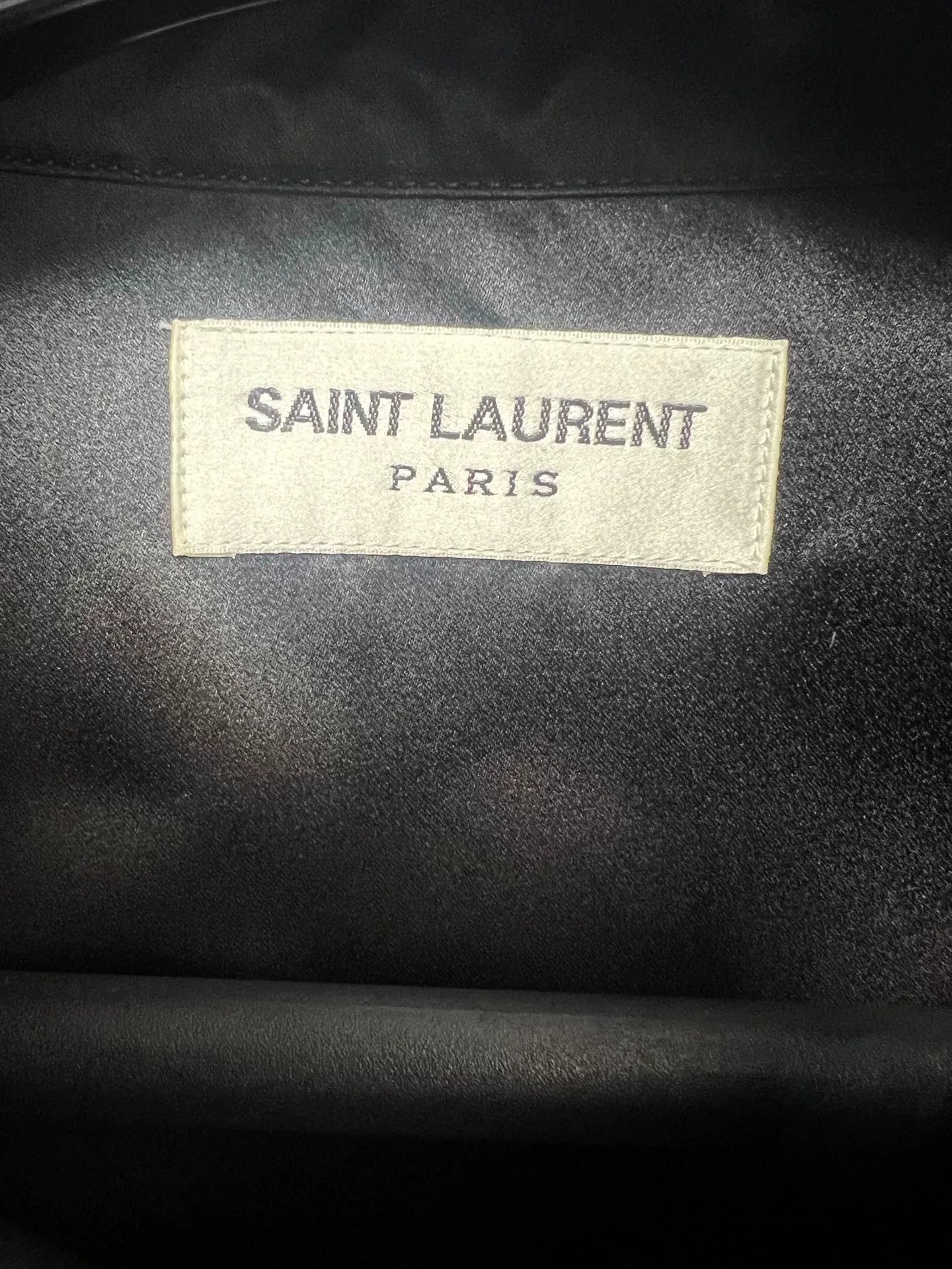 Saint Laurent Paris Saint Laurent Black Silk Runway Shirt Size US M / EU 48-50 / 2 - 3 Thumbnail