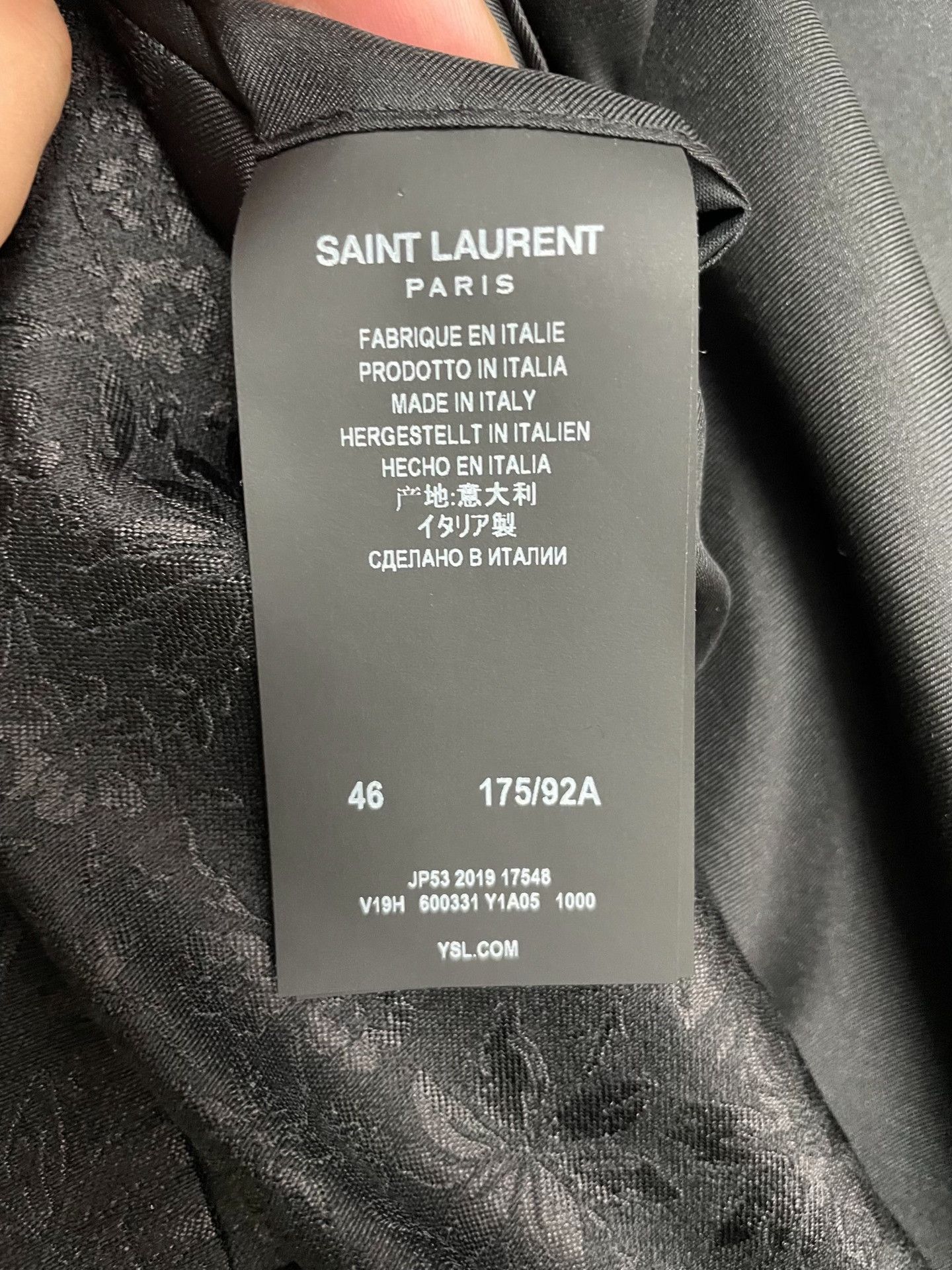 Saint Laurent Paris Saint Laurent 20SS Runway Black Silk Blazer Size US S / EU 44-46 / 1 - 4 Thumbnail