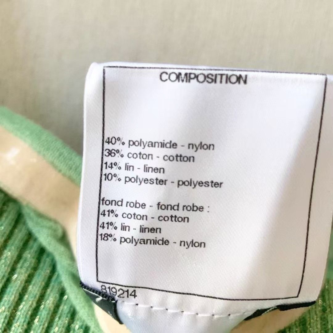 Chanel Chanel Gold Thread Green Fitted Dress Size XS / US 0-2 / IT 36-38 - 6 Thumbnail