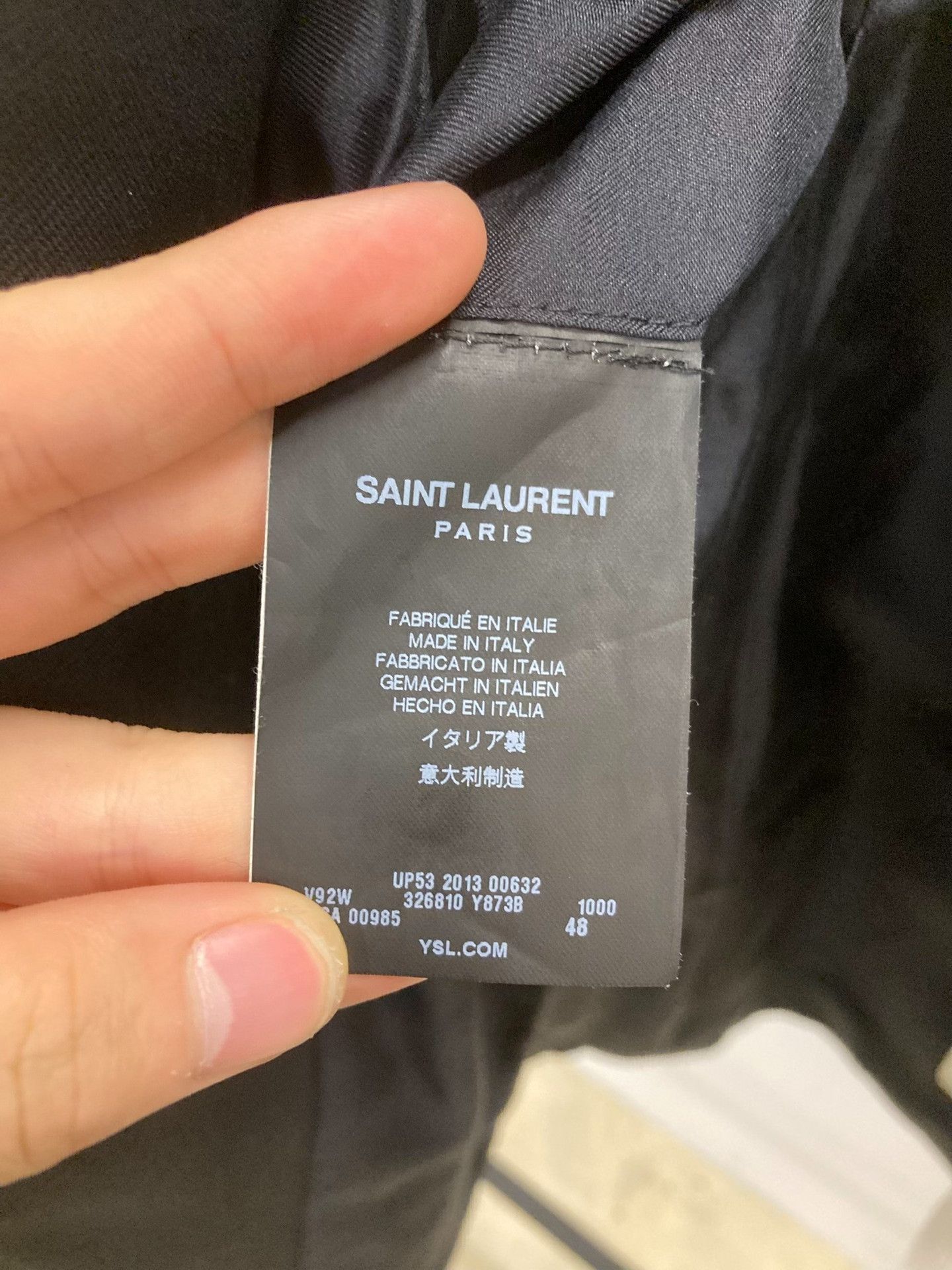 Saint Laurent Paris Saint Laurent Black Men's Blazer Size US M / EU 48-50 / 2 - 5 Thumbnail