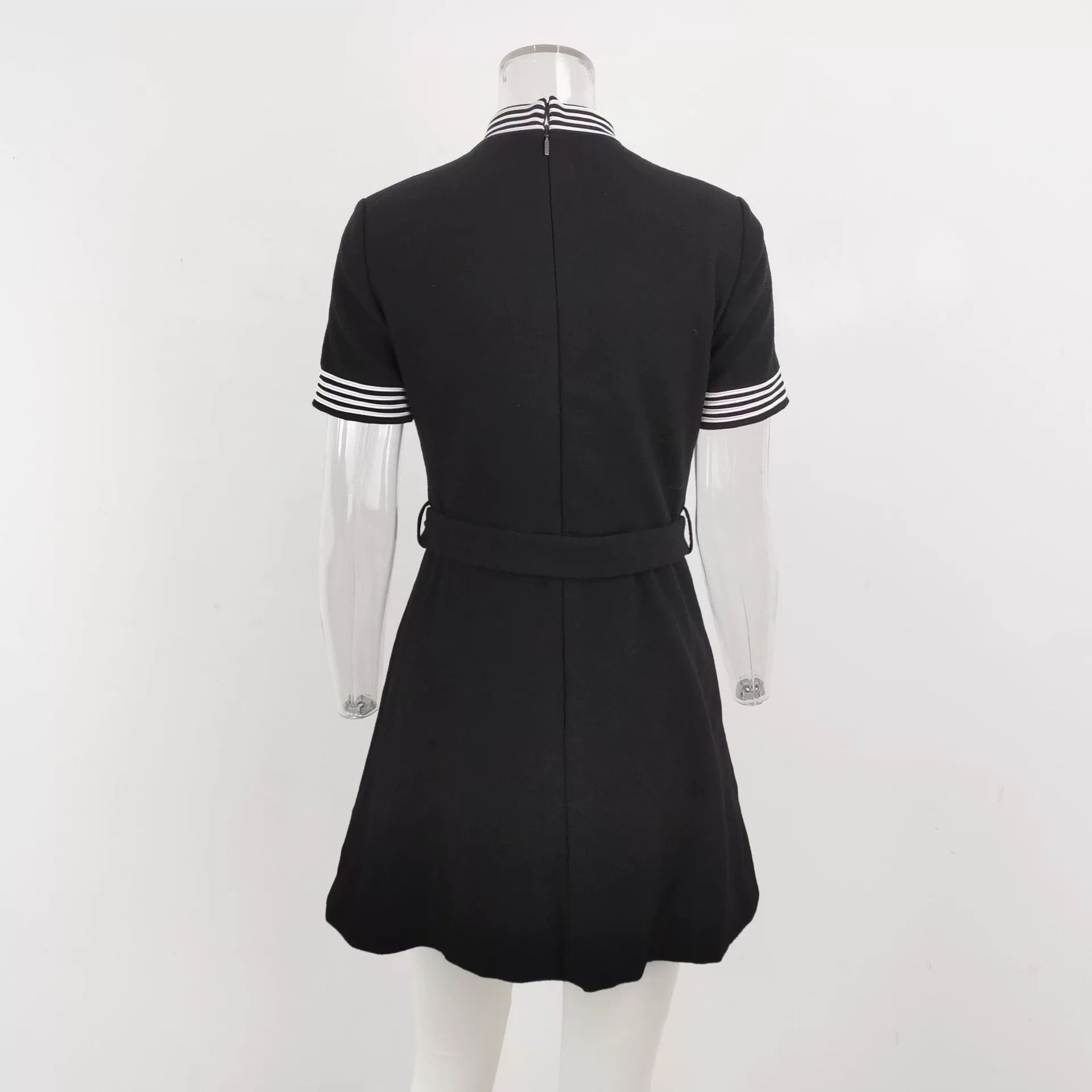 Gucci Gucci Black Classic Striped Wool Dress Size XS / US 0-2 / IT 36-38 - 3 Thumbnail