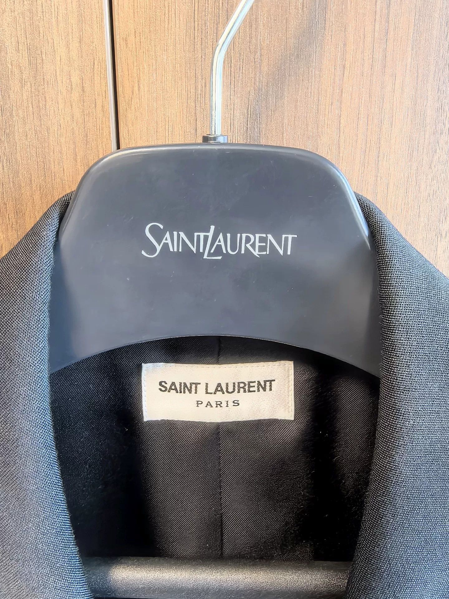 Saint Laurent Paris Saint Laurent Men's Gray Blazer Size US M / EU 48-50 / 2 - 2 Thumbnail