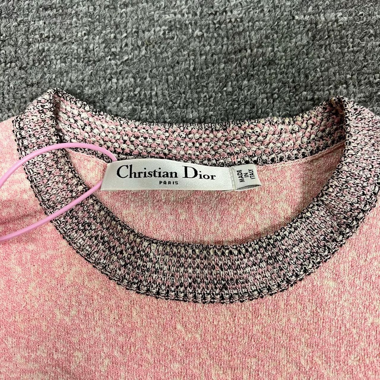Dior Dior Pink Silk-Cotton Knit Short-Sleeve Dress Size XS / US 0-2 / IT 36-38 - 4 Thumbnail