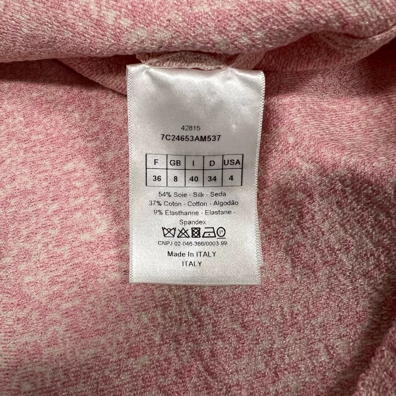 Dior Dior Pink Silk-Cotton Knit Short-Sleeve Dress Size XS / US 0-2 / IT 36-38 - 5 Thumbnail
