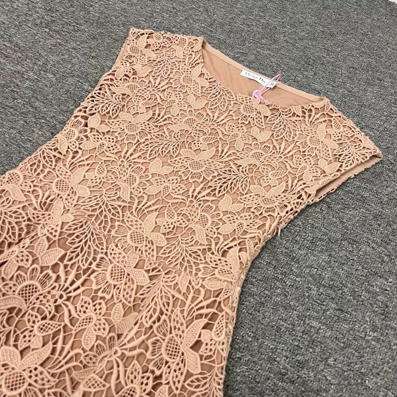 Dior Dior Nude Pink Lace Sleeveless Dress Size S / US 4 / IT 40 - 2 Thumbnail