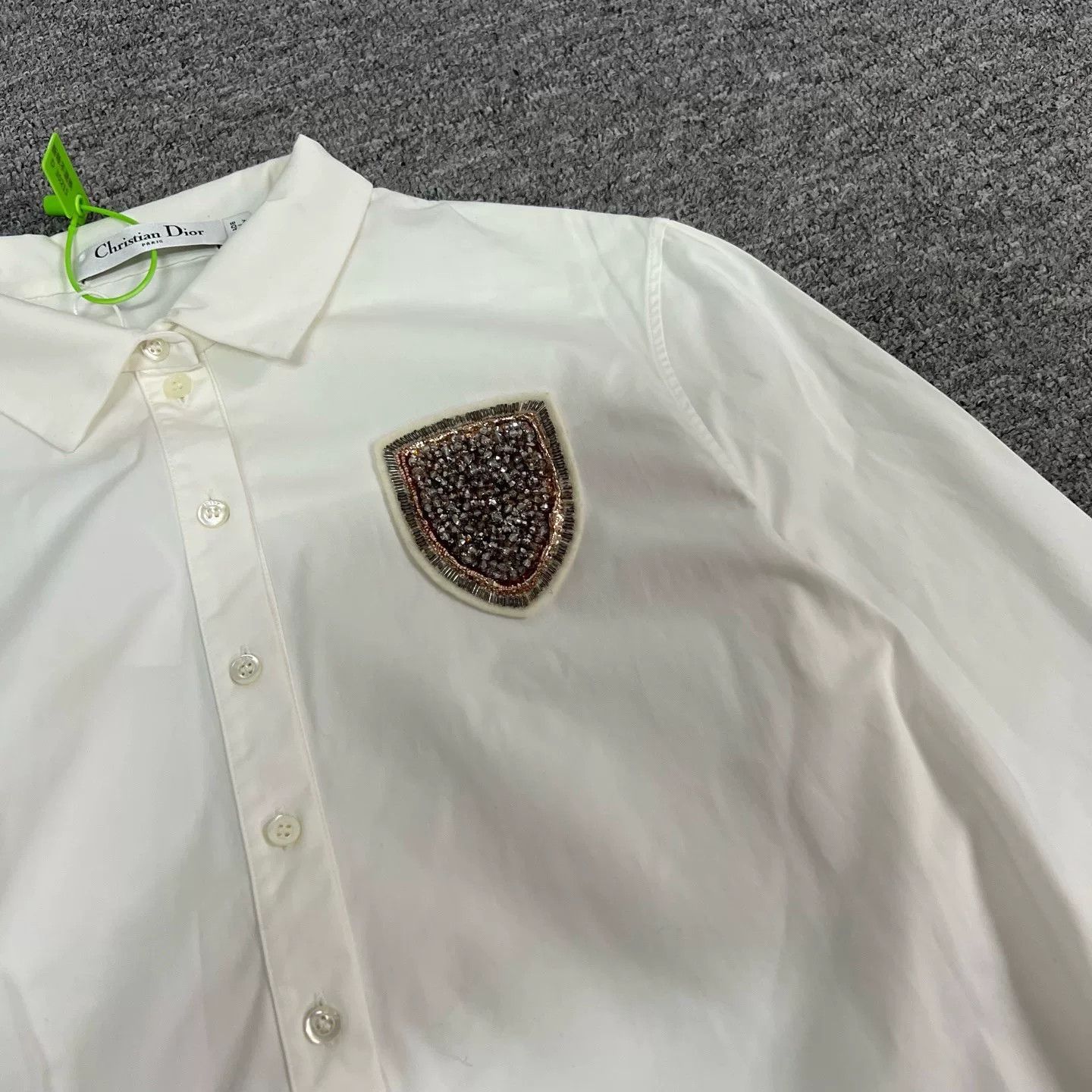 Dior Dior Irregular Beaded Shield Shirt Dress Size S / US 4 / IT 40 - 5 Thumbnail
