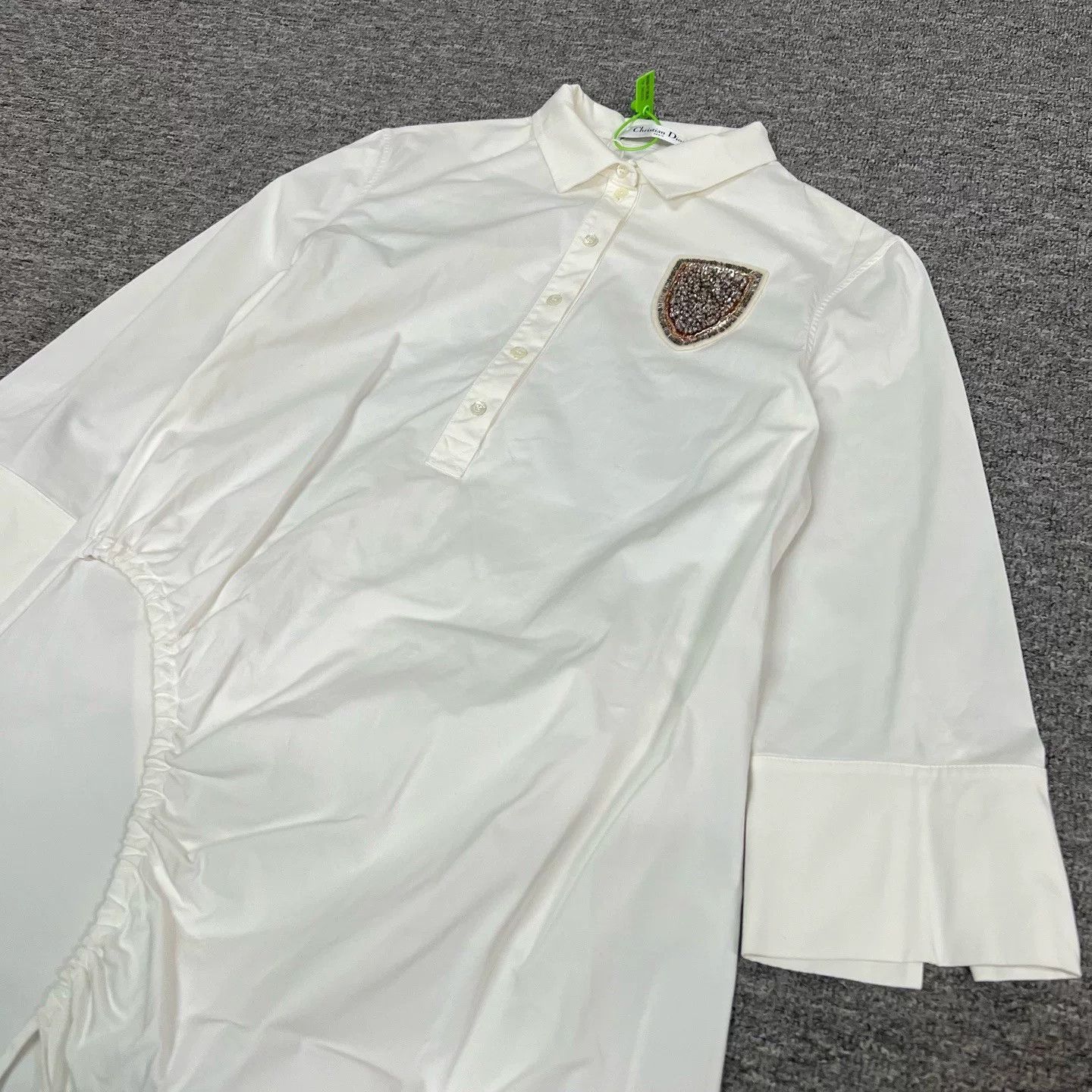 Dior Dior Irregular Beaded Shield Shirt Dress Size S / US 4 / IT 40 - 3 Thumbnail