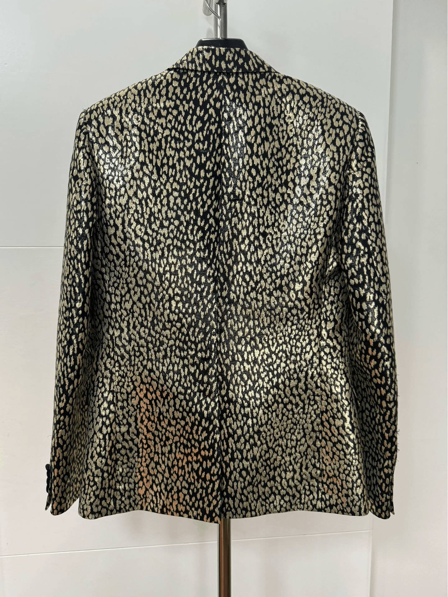 Saint Laurent Paris Saint Laurent Black Gold Leopard Blazer Size US S / EU 44-46 / 1 - 2 Thumbnail