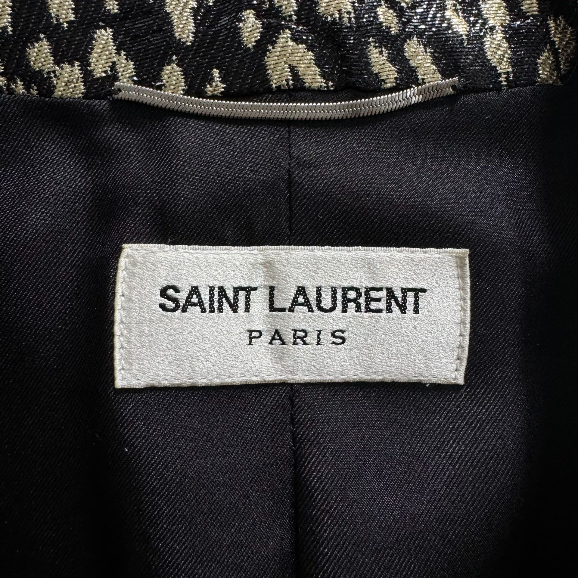 Saint Laurent Paris Saint Laurent Black Gold Leopard Blazer Size US S / EU 44-46 / 1 - 3 Thumbnail