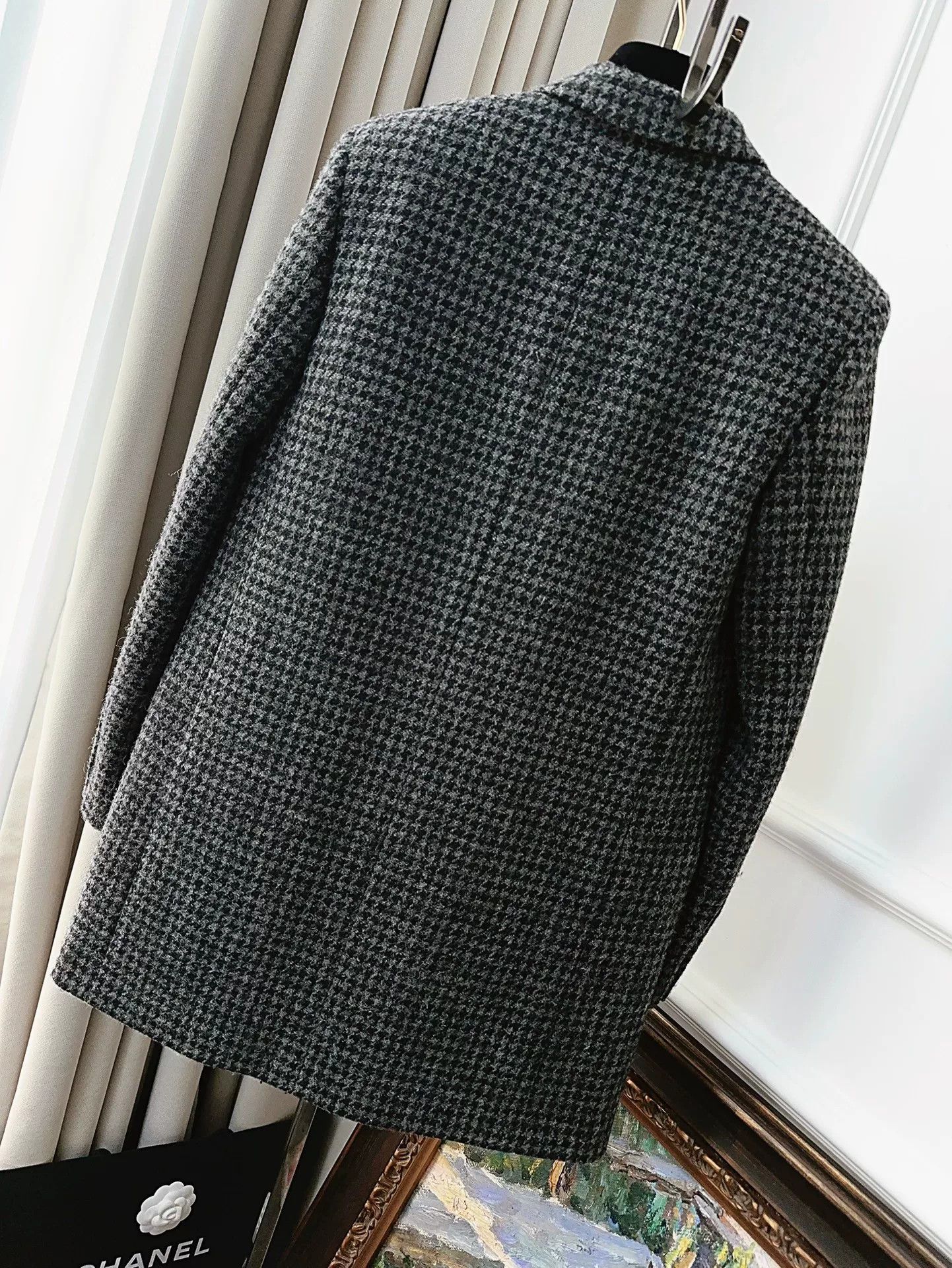 Saint Laurent Paris Saint Laurent Houndstooth Wool Blazer Size XS / US 0-2 / IT 36-38 - 2 Thumbnail