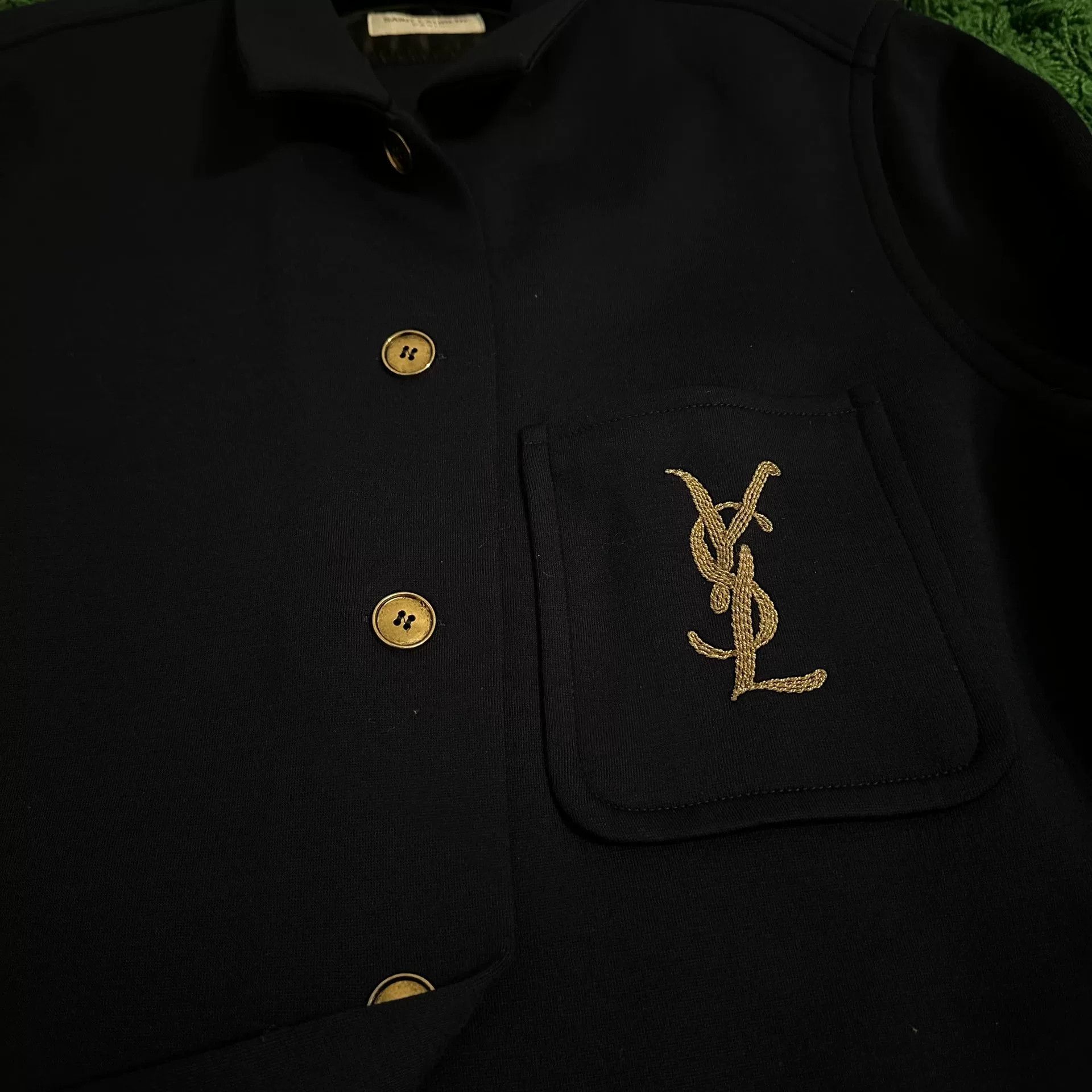 Saint Laurent Paris Saint Laurent Black Gold Button Blazer Size US S / EU 44-46 / 1 - 2 Thumbnail
