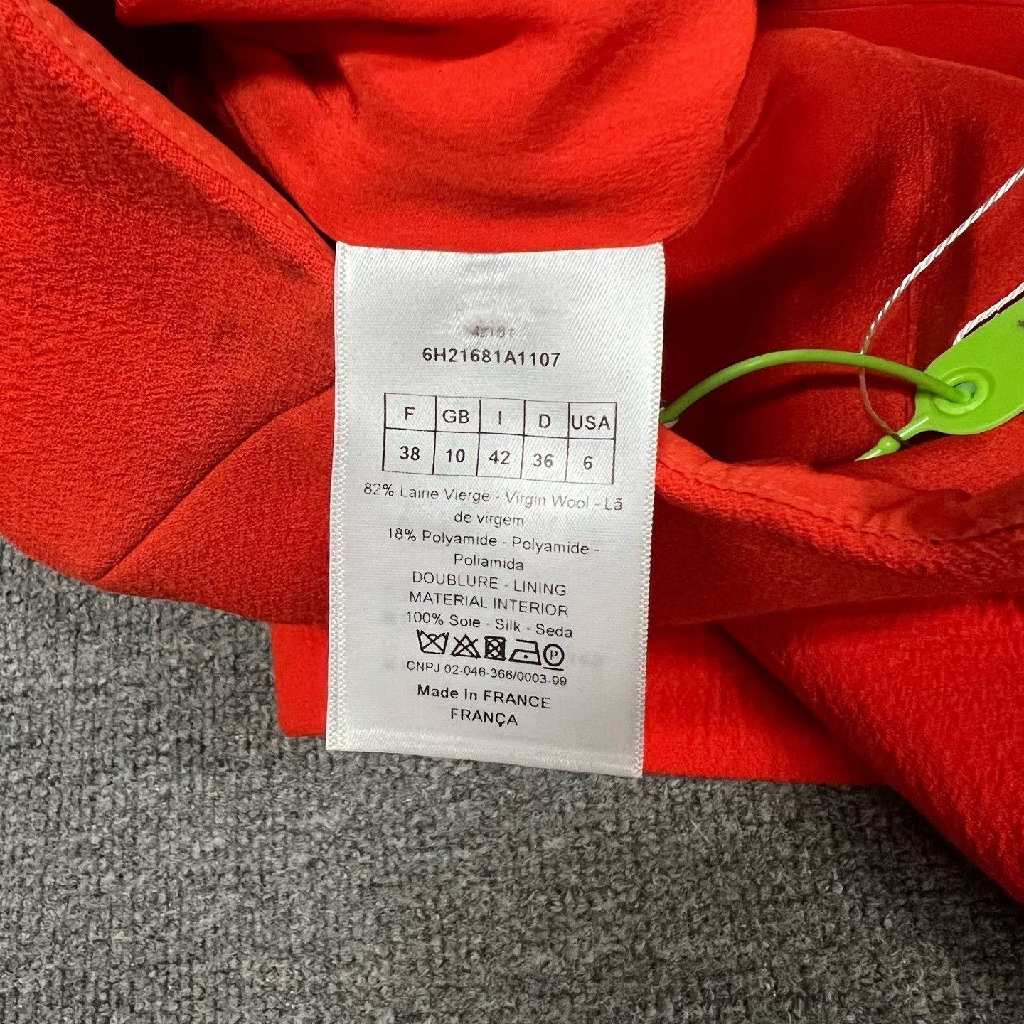 Dior Dior Red Silk Wool Waist-Cinched Dress Size M / US 6-8 / IT 42-44 - 6 Thumbnail