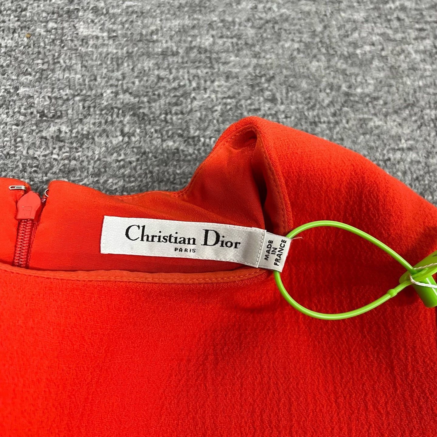 Dior Dior Red Silk Wool Waist-Cinched Dress Size M / US 6-8 / IT 42-44 - 4 Thumbnail