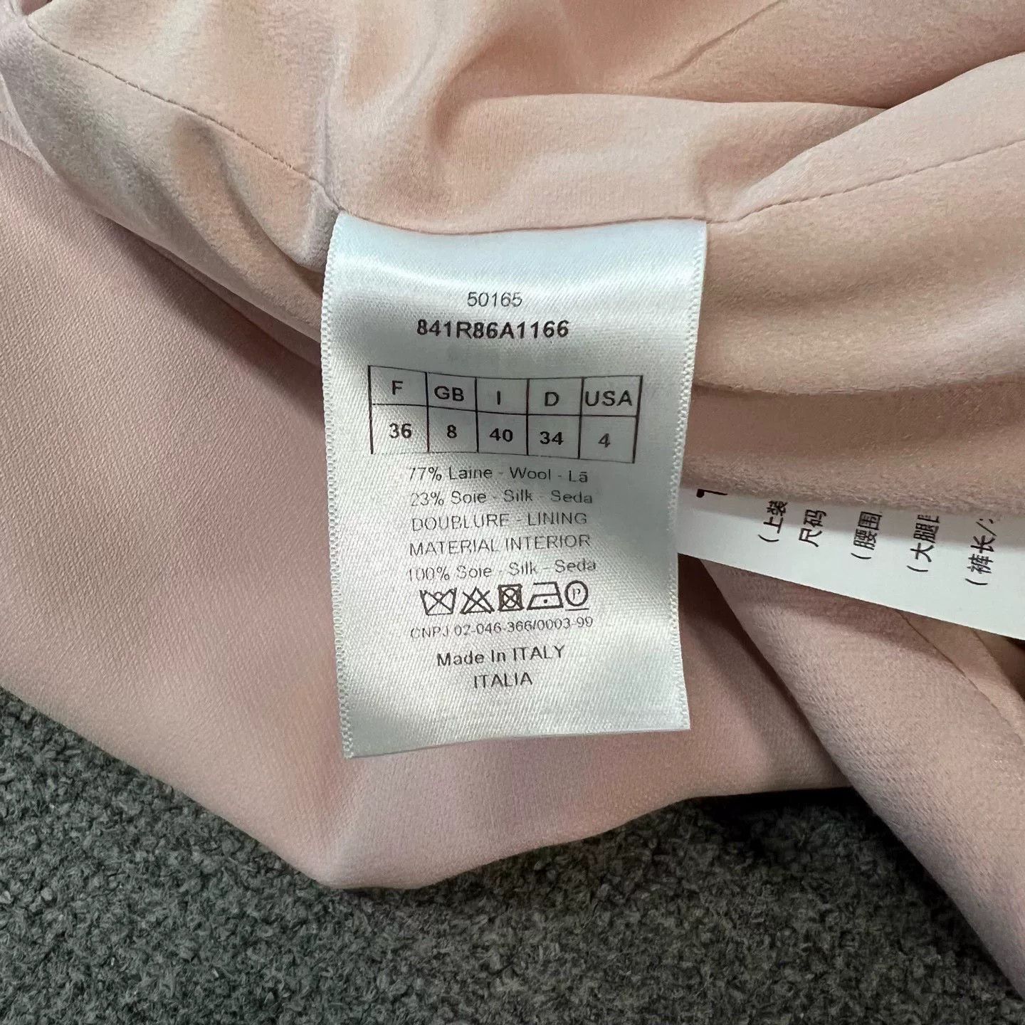 Dior Dior Pink Off-Shoulder Silk Wool Dress Size XS / US 0-2 / IT 36-38 - 5 Thumbnail