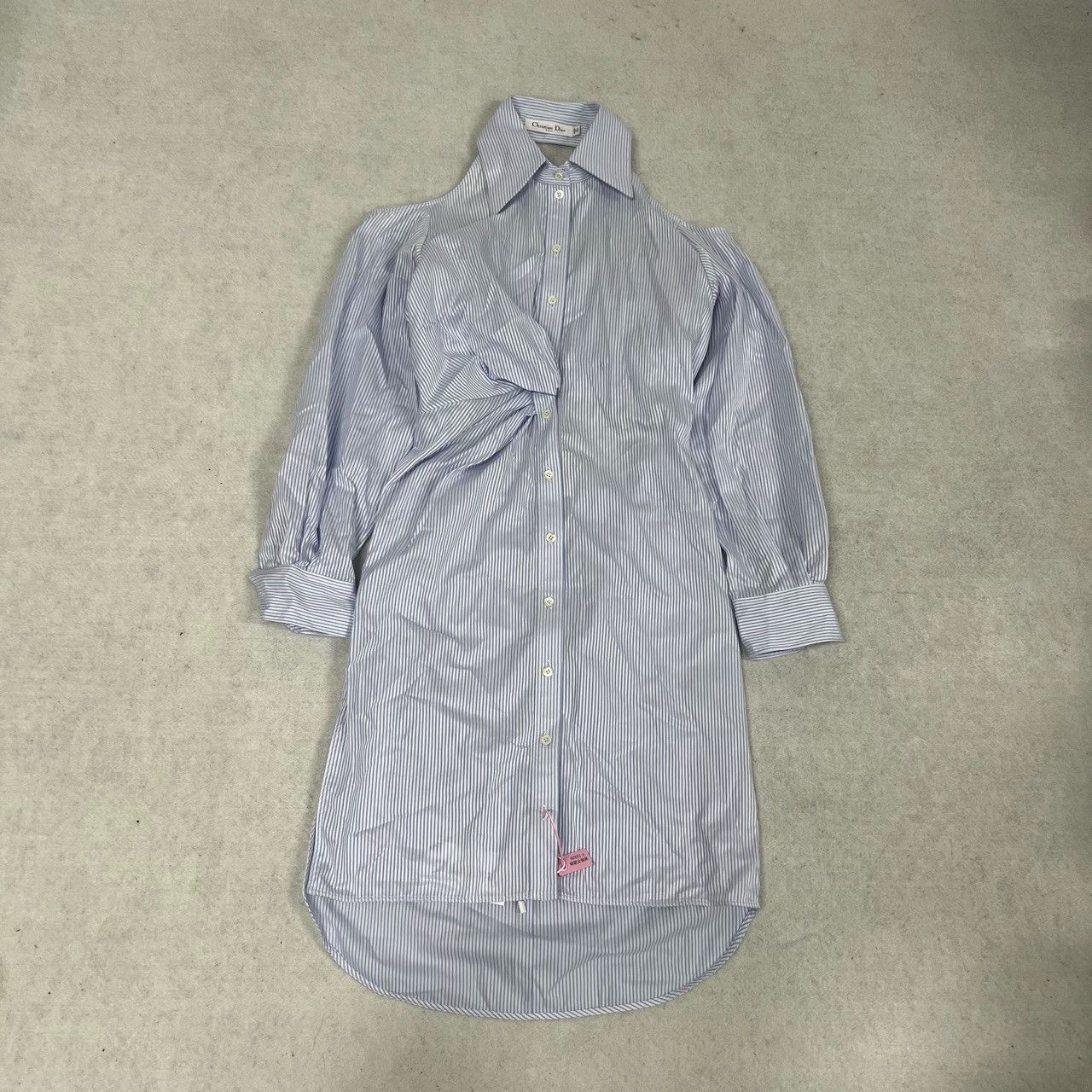 Dior Dior Runway Blue White Stripe Shirt Dress Size S / US 4 / IT 40 - 2 Thumbnail